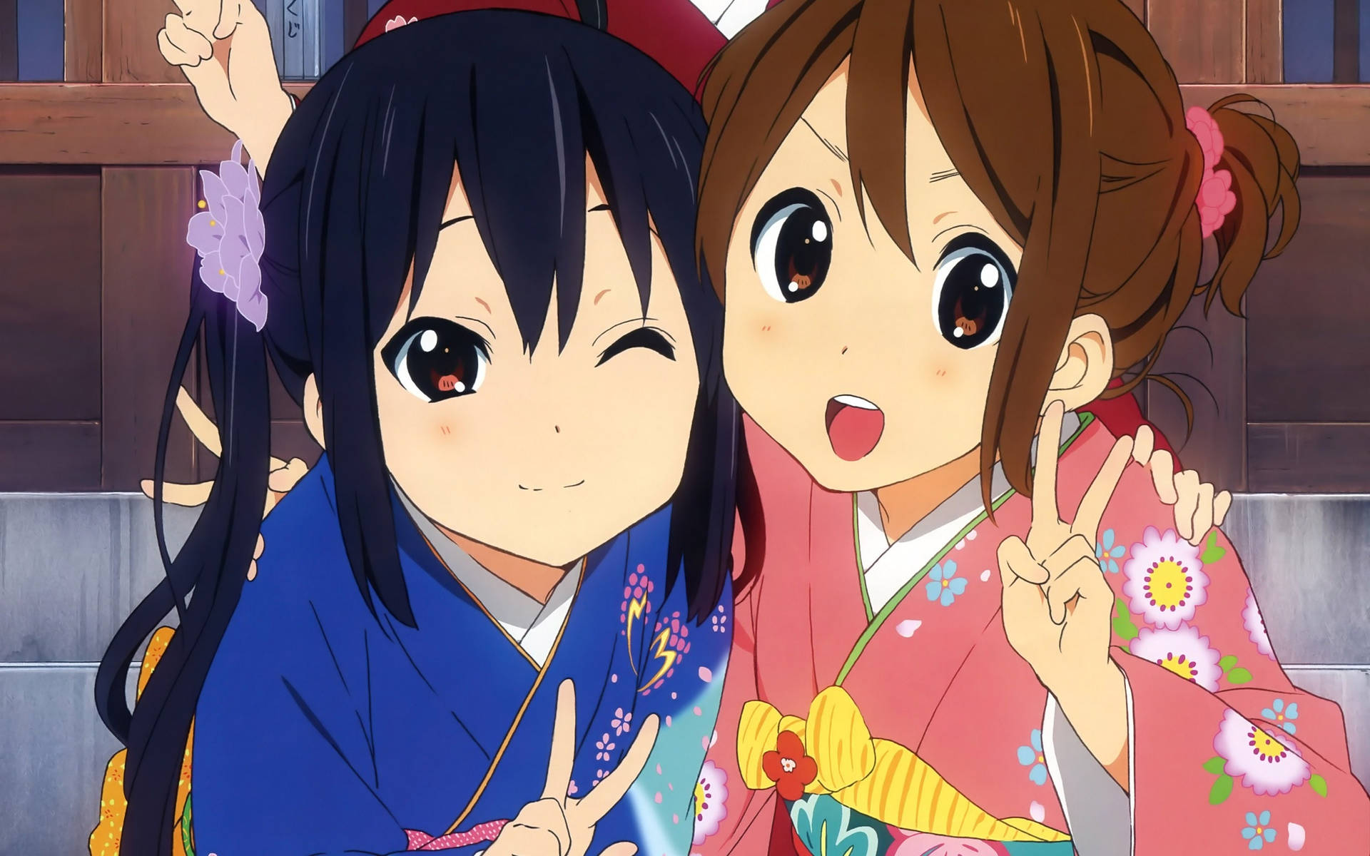 K-on Yui And Azusa Background