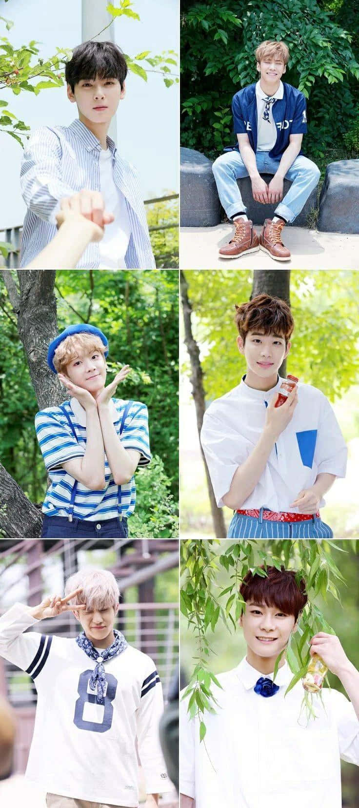 K Pop Group Astro Summer Photoshoot Background