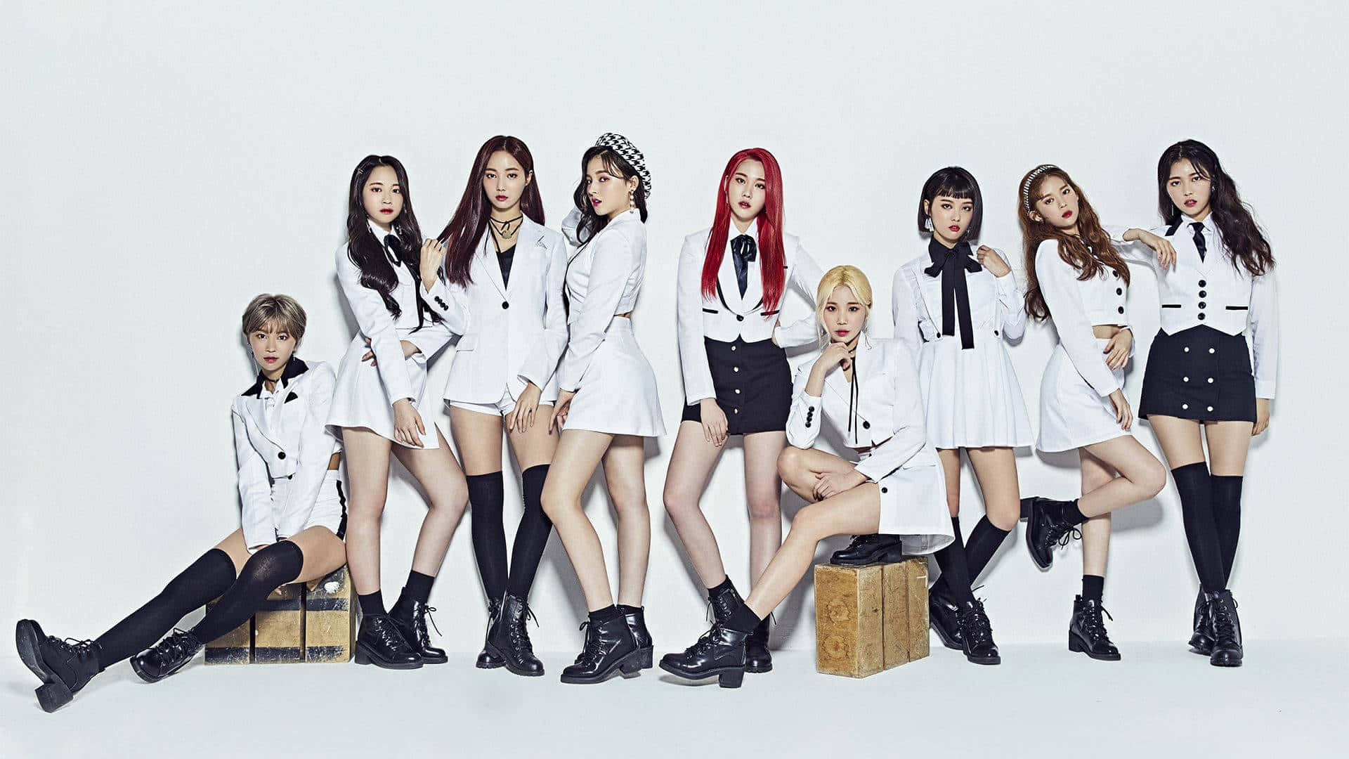 K Pop Group White Uniforms