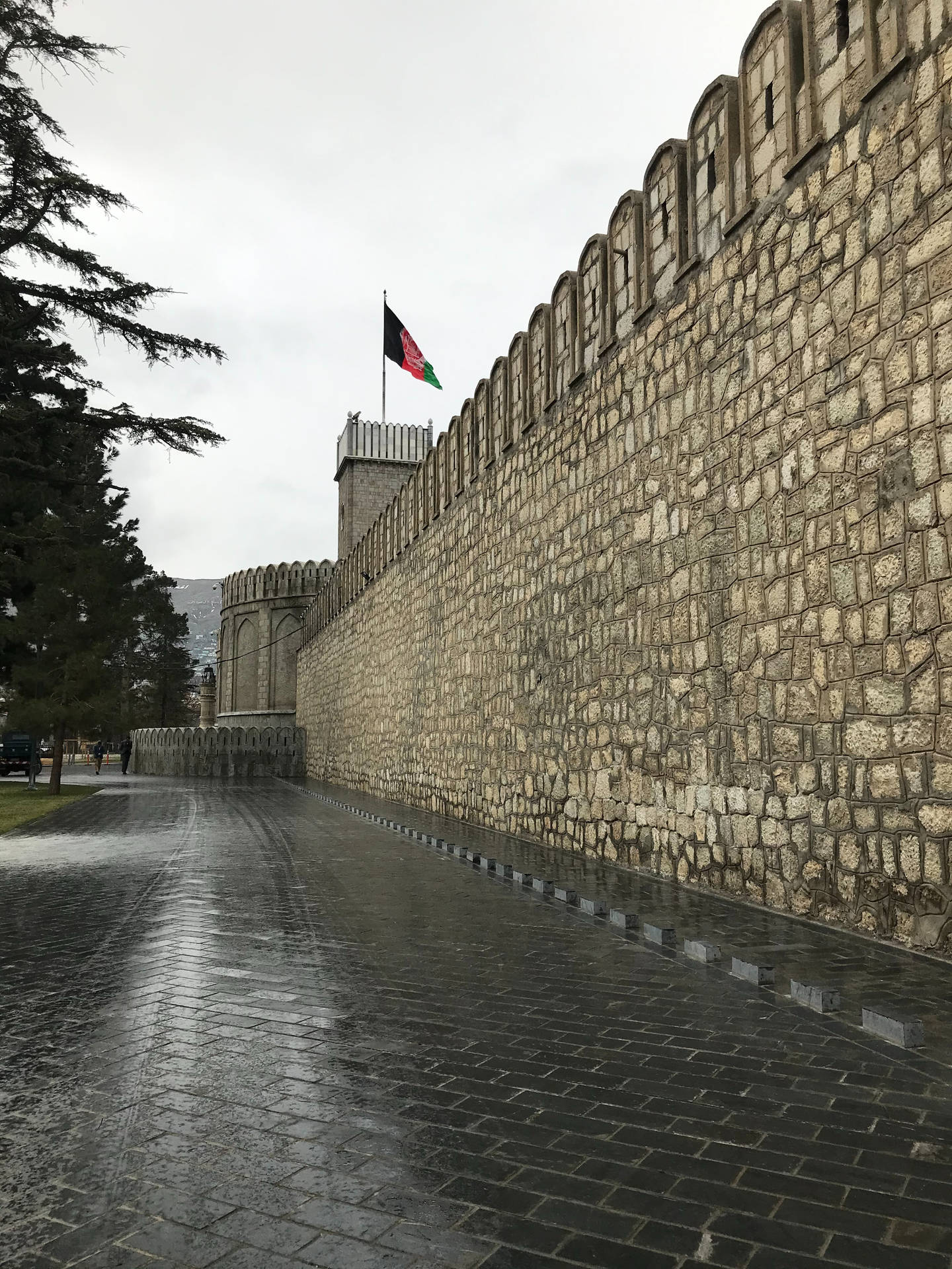 Kabul Brown Brick Wall Background