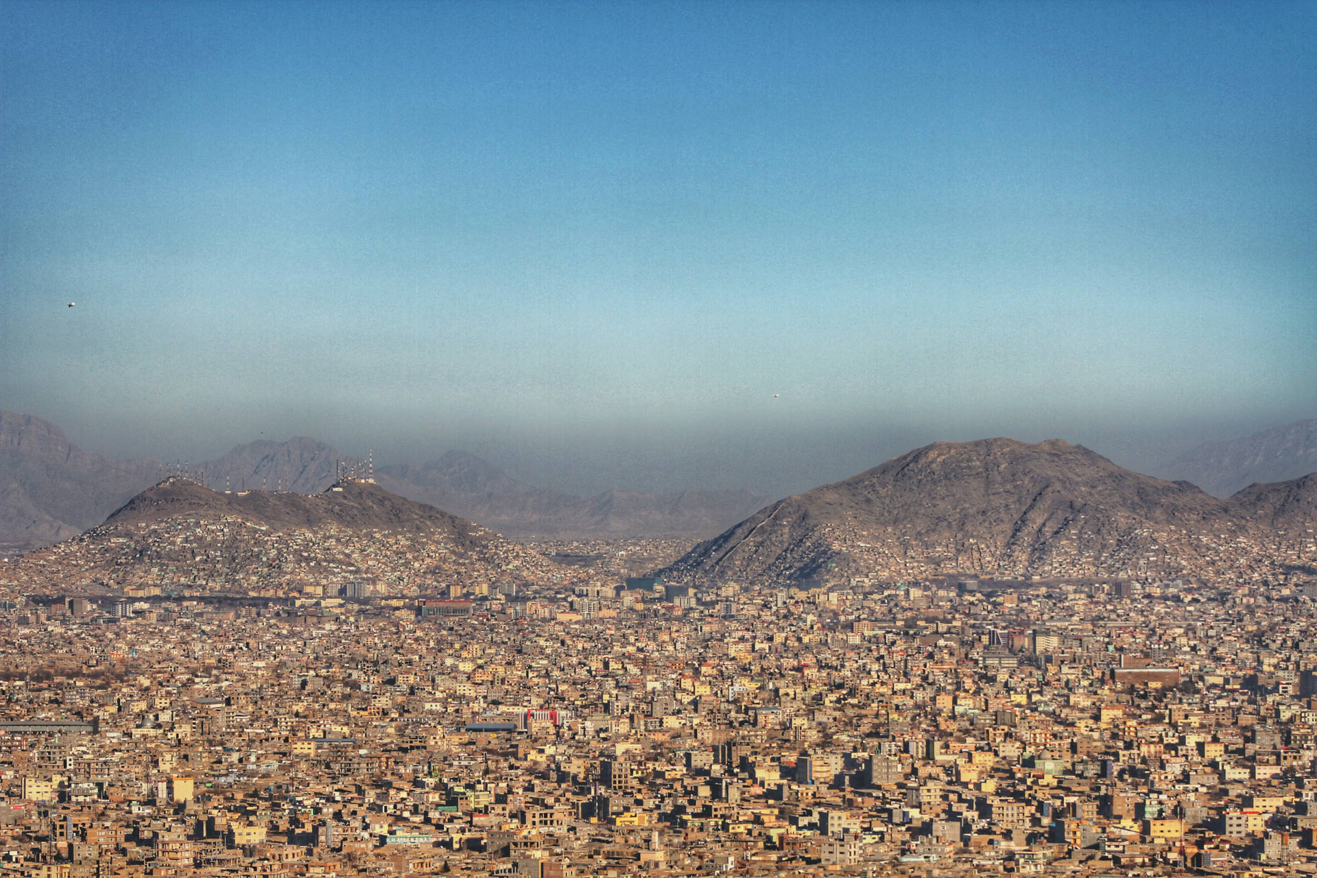 Kabul City Aerial View Background