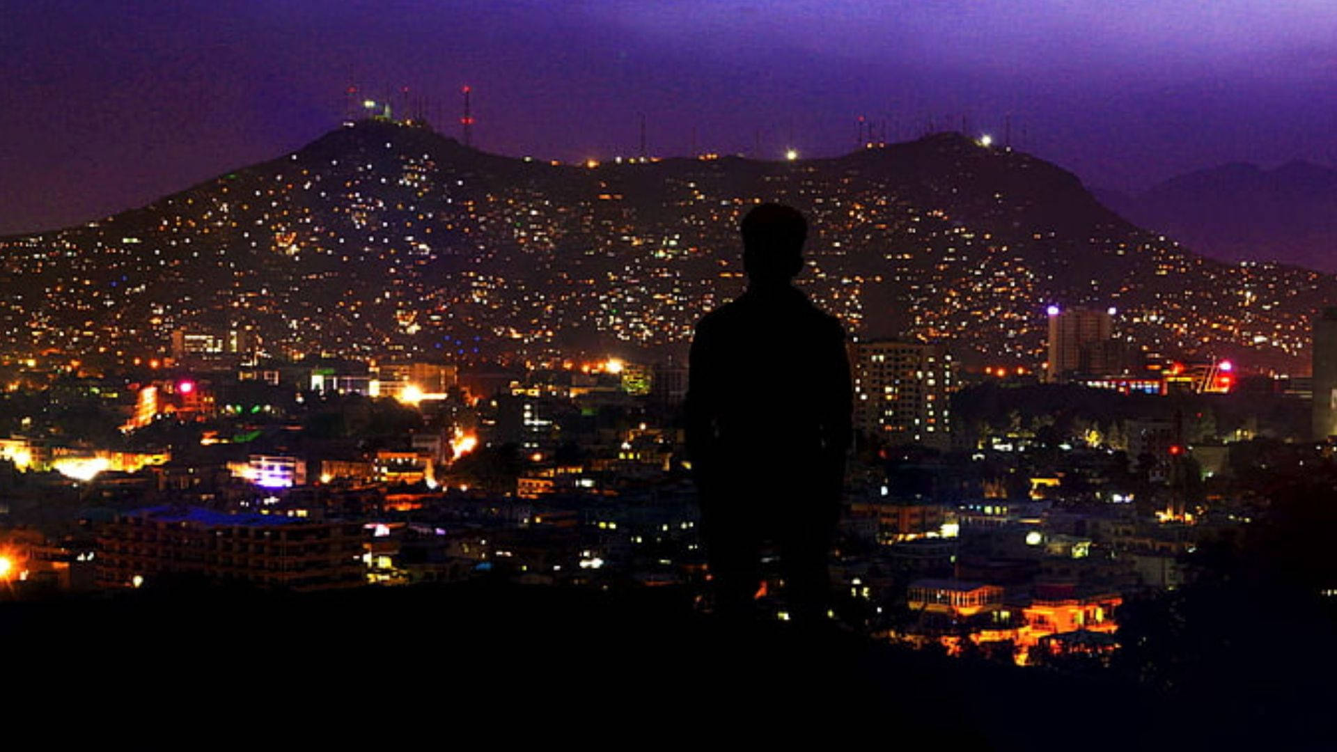 Kabul City Lights Background