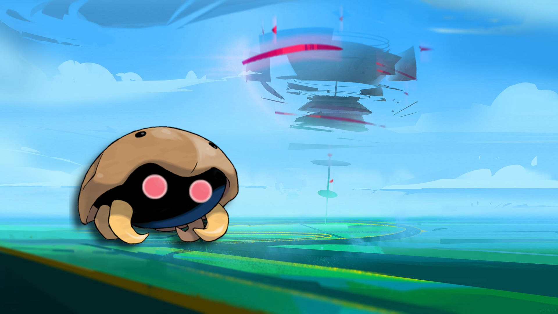 Kabuto Pokemon In Pokeworld Background