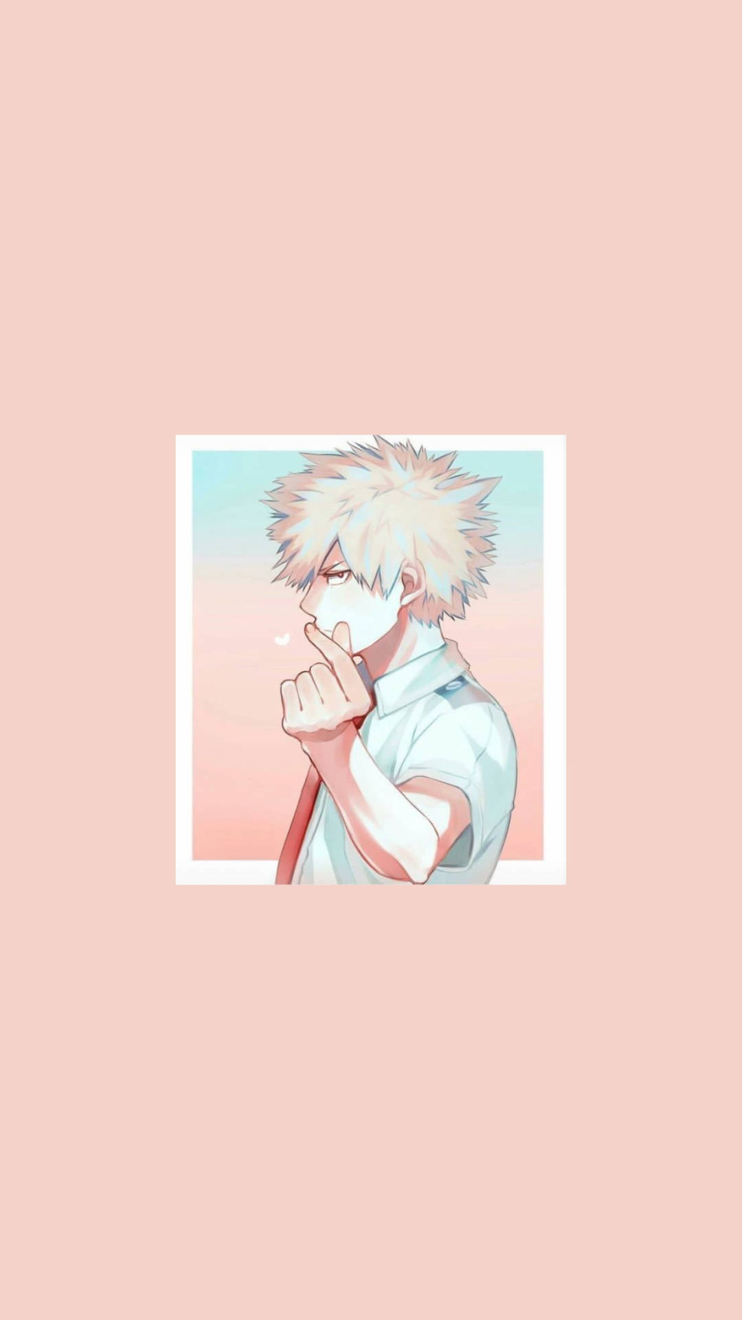 Kacchan Finger Heart Background