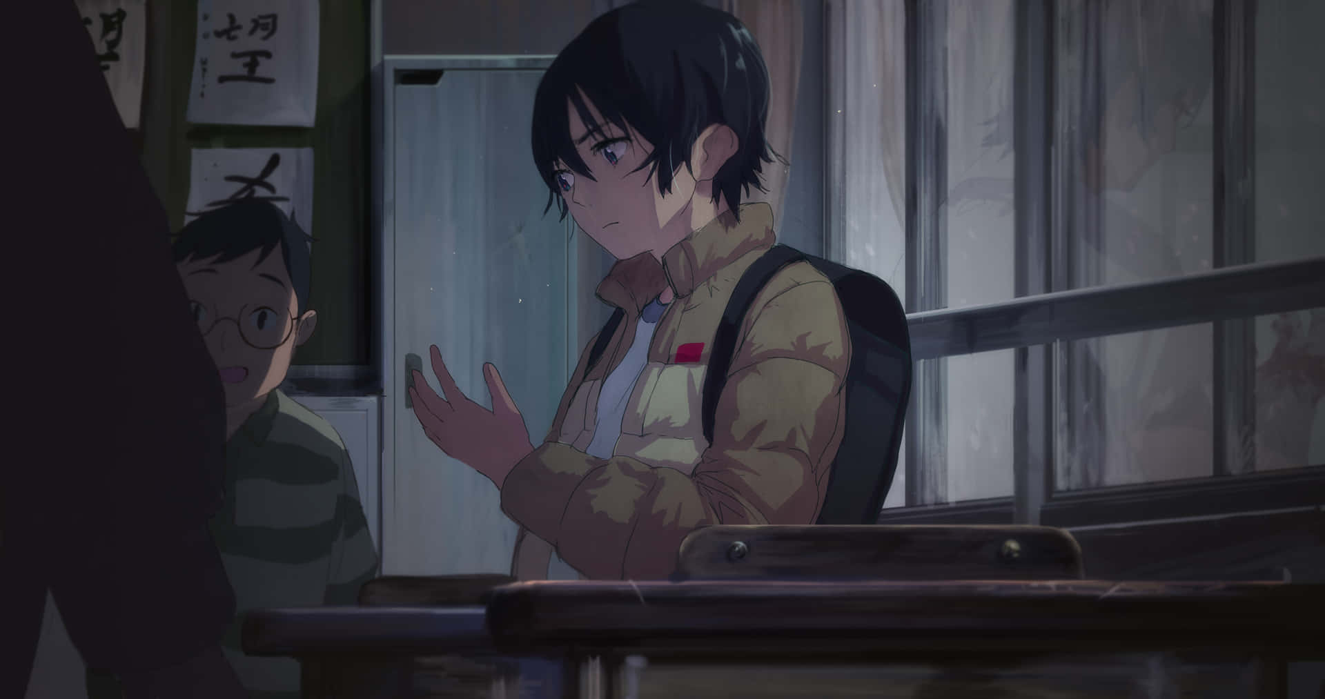 Kadota And Satoru Exploring In Erased 4k Background