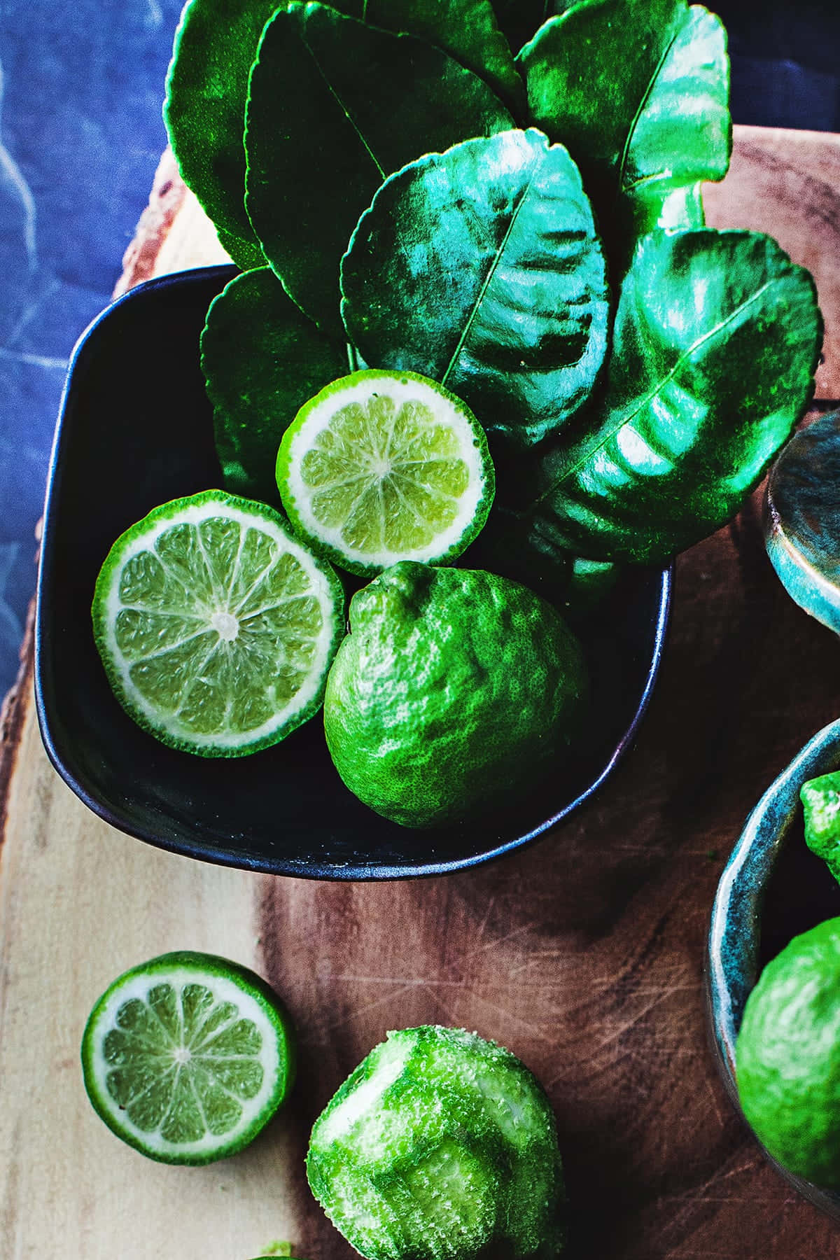 Kaffir Lime Aka Makrut Lime Fruit Background
