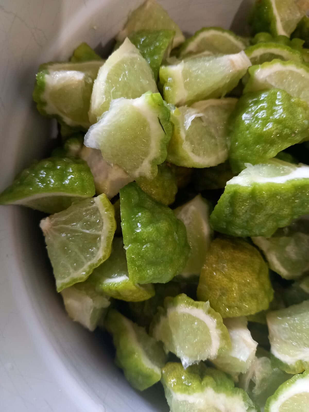 Kaffir Lime Cut In Portions Background