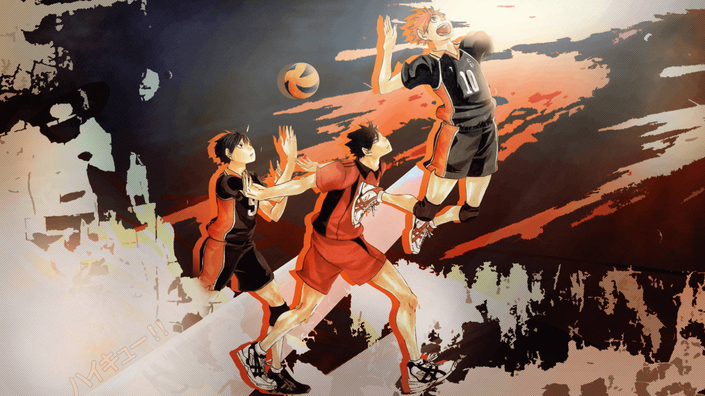 Kageyama, Kuroo, And Hinata Haikyuu Aesthetic Background