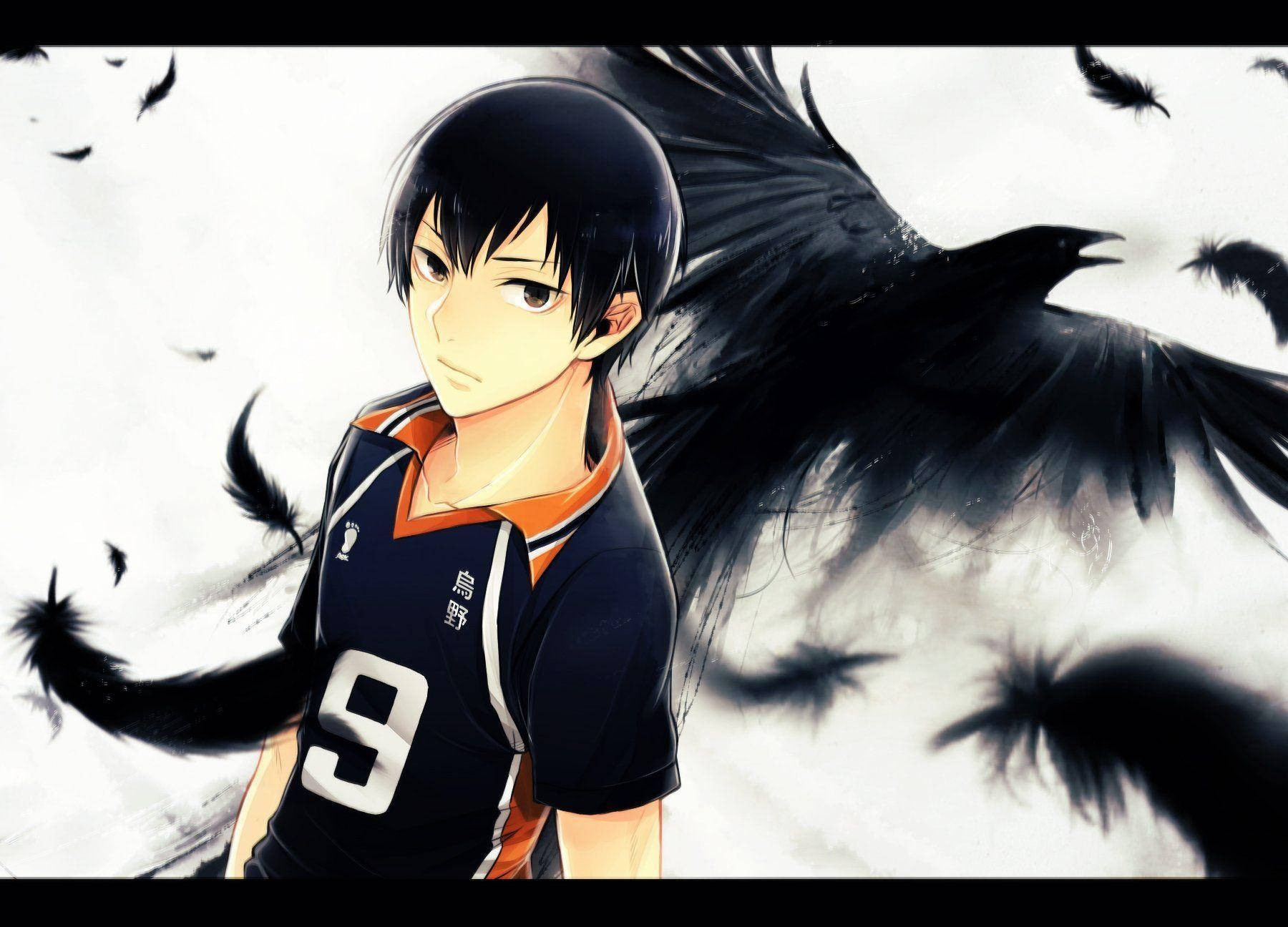 Kageyama With Shadowy Crows Haikyuu Aesthetic Background