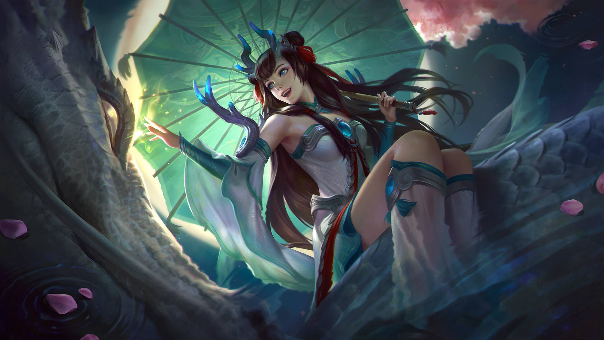 Kagura Water Lily From Mobile Legend Background
