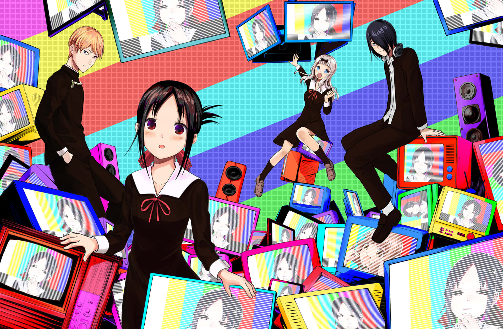 Kaguya And Shirogane Are Living The Love Is War Background