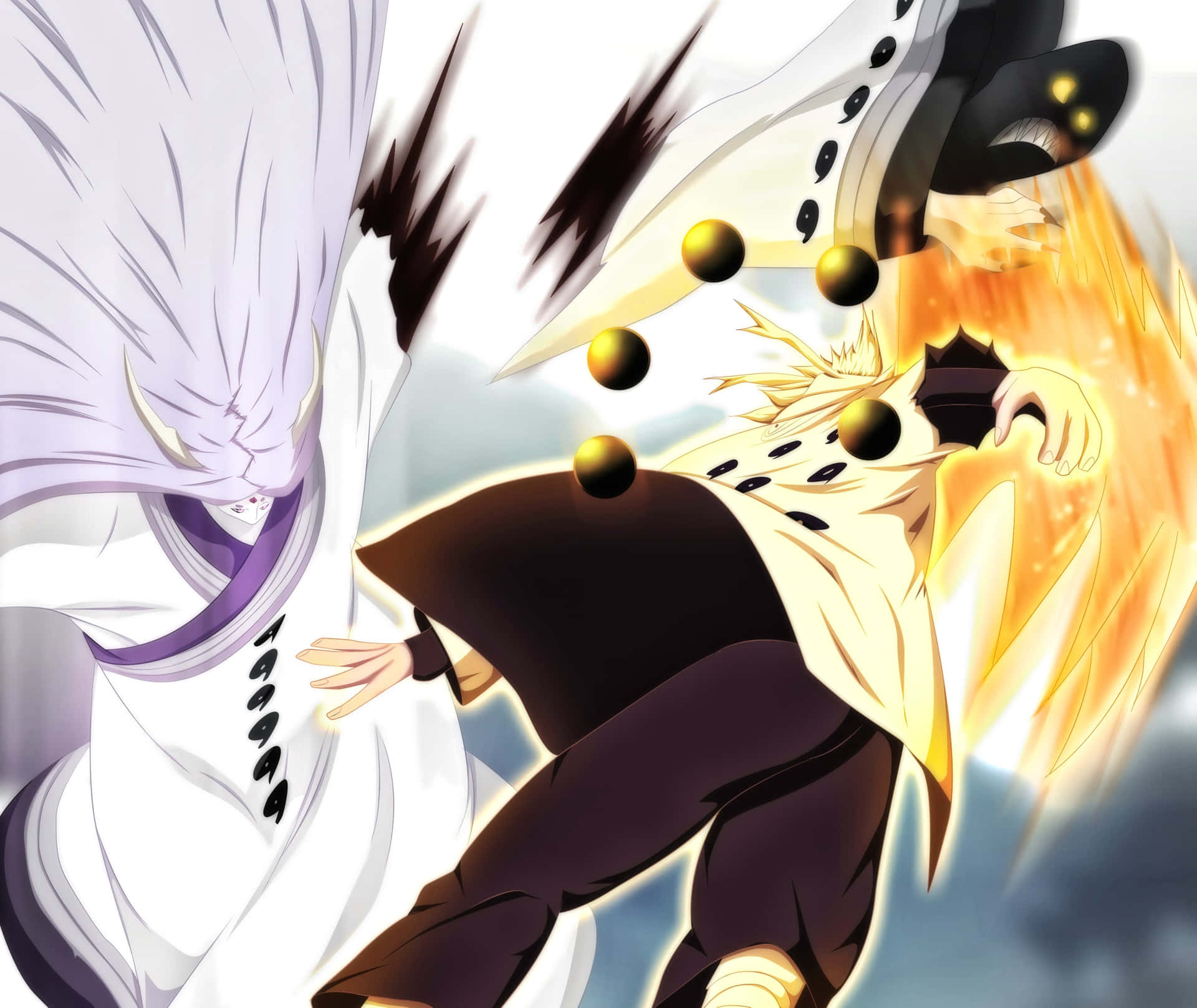 Kaguya Otsutsuki Unleashing Her Power In Battle Background