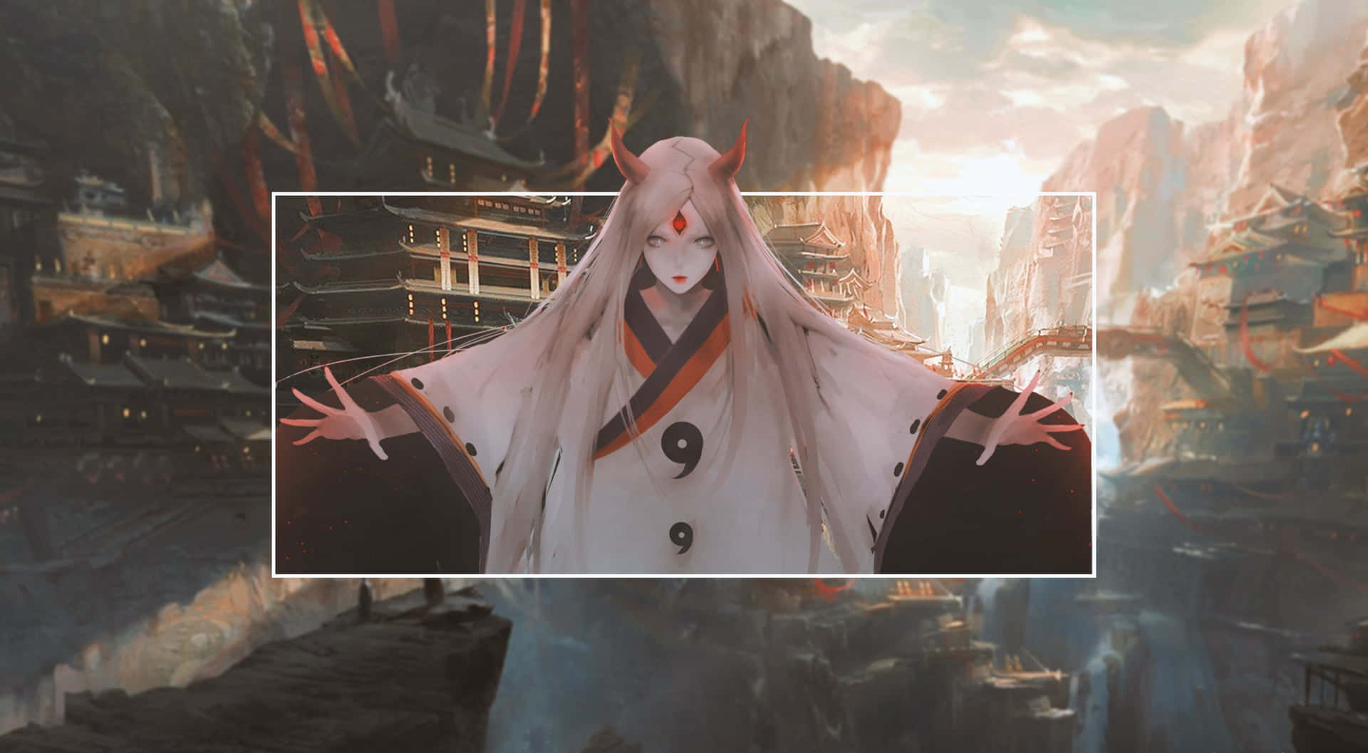 Kaguya Otsutsuki Unleashing Power Background