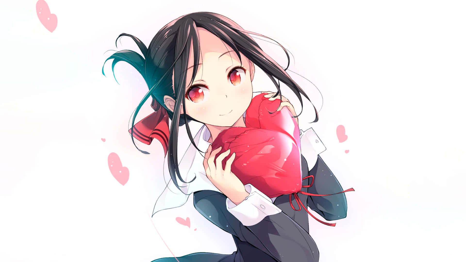 Kaguya Sama Love Is War Kaguya Holding Heart Background