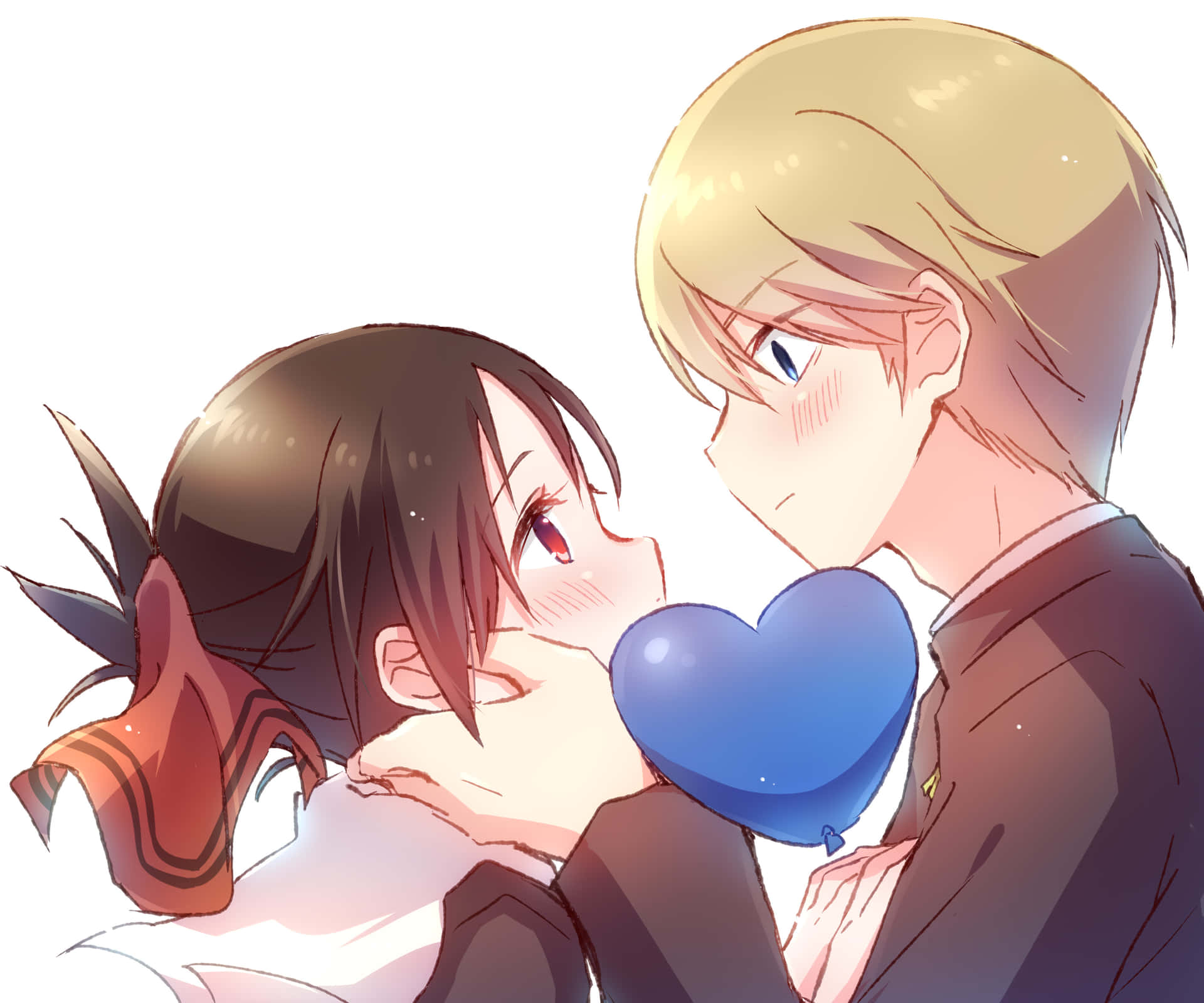 Kaguya Sama Love Is War Kaguya Miyuki Blu Heart Background