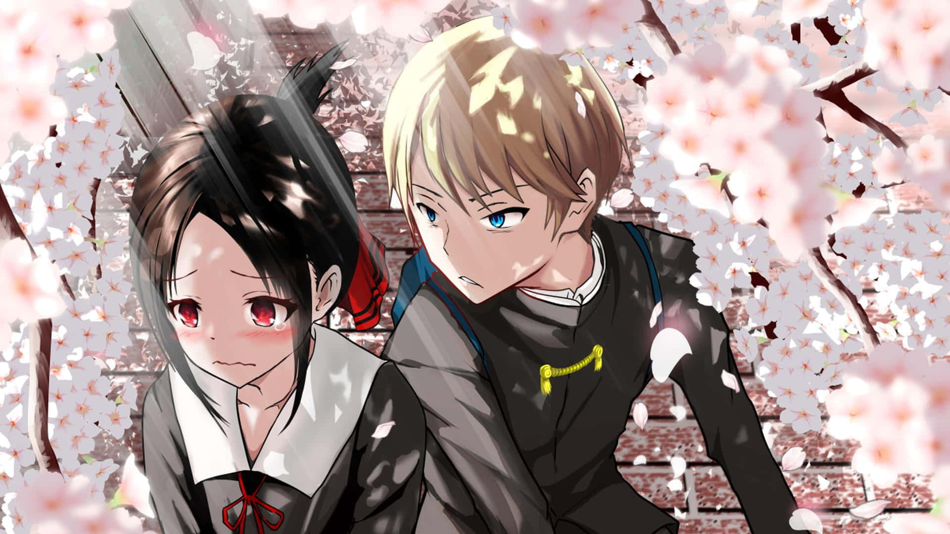 Kaguya-sama Love Is War’s Dashing Protagonists At Odds With Each Other Background