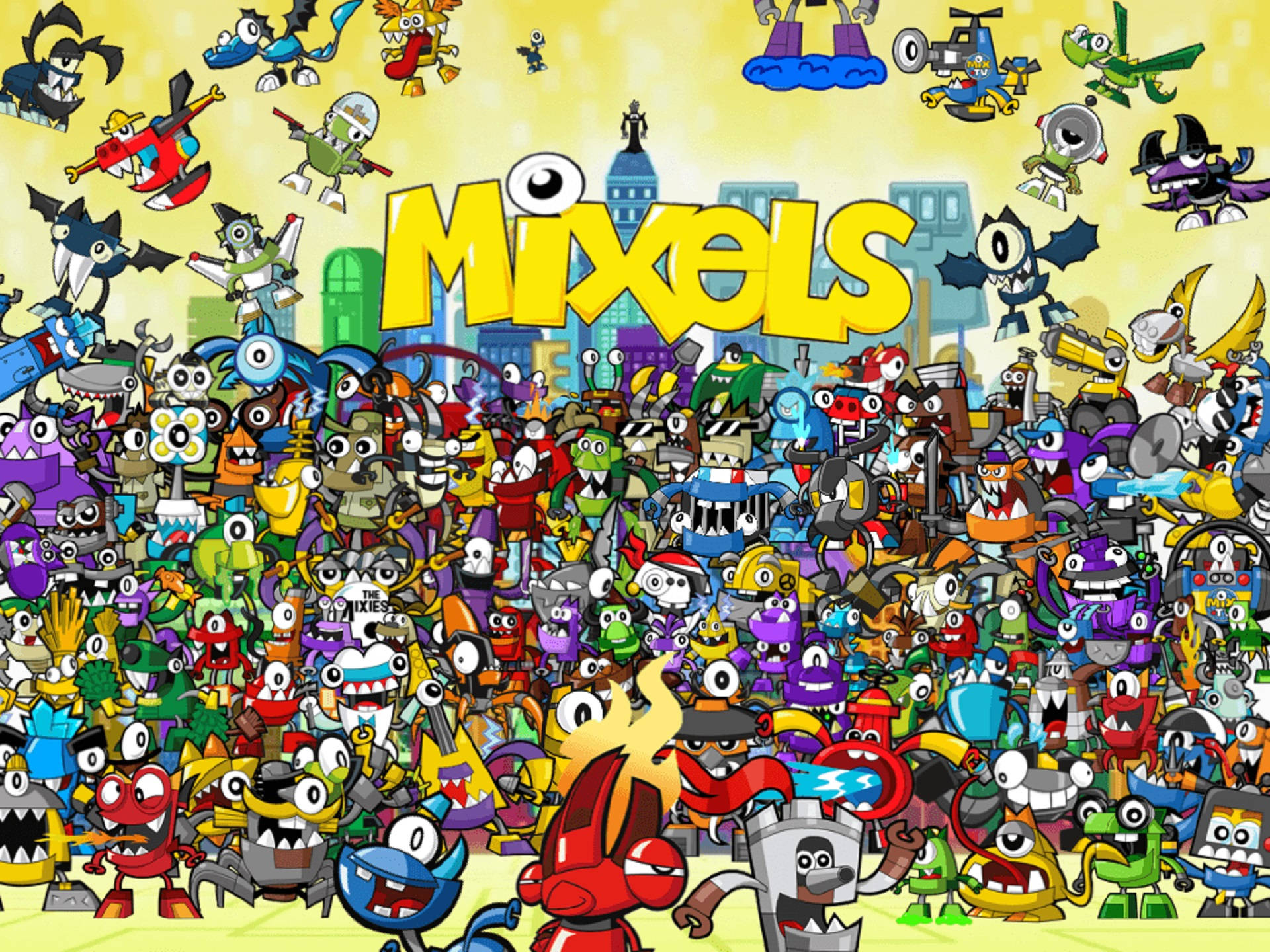 Kahoot Mixels Cartoon Art Background
