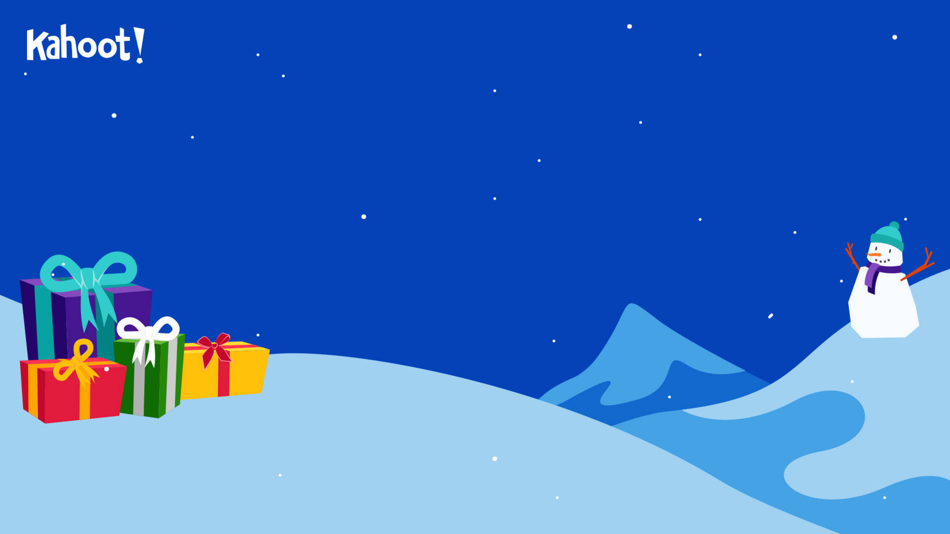 Kahoot Winter Holiday Gifts Background