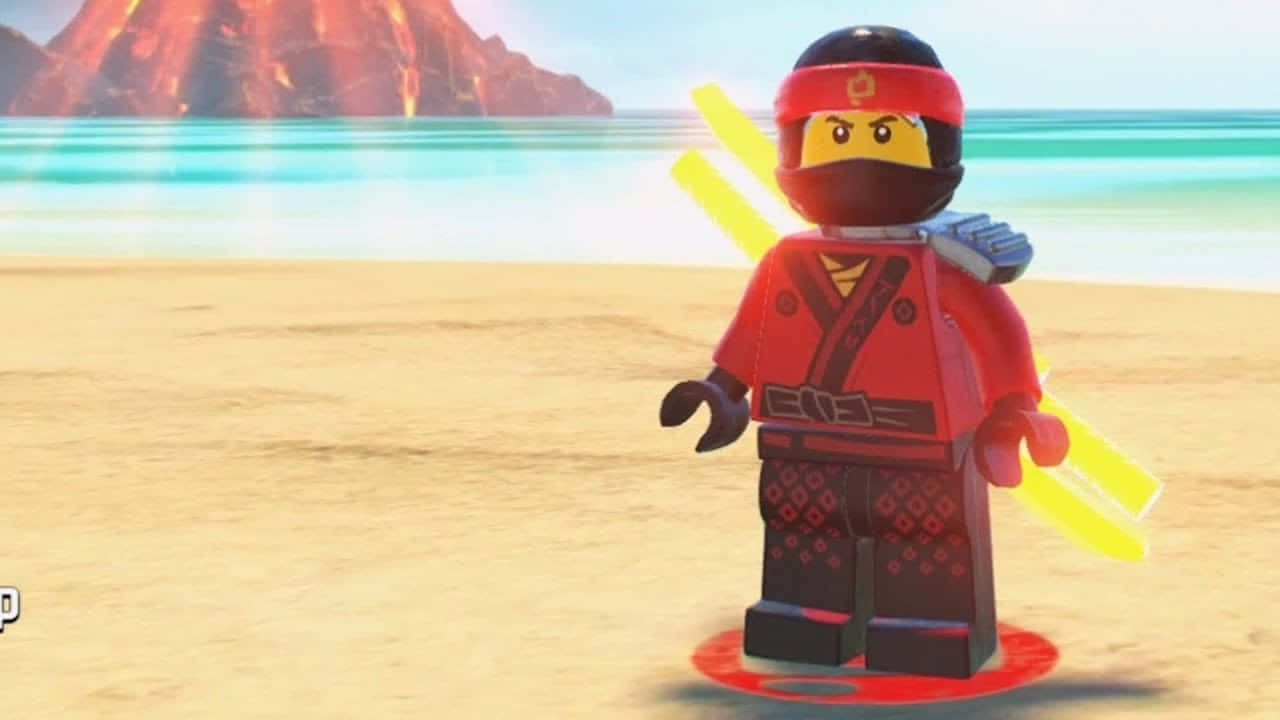 Kai At The Beach In The Lego Ninjago Movie Background