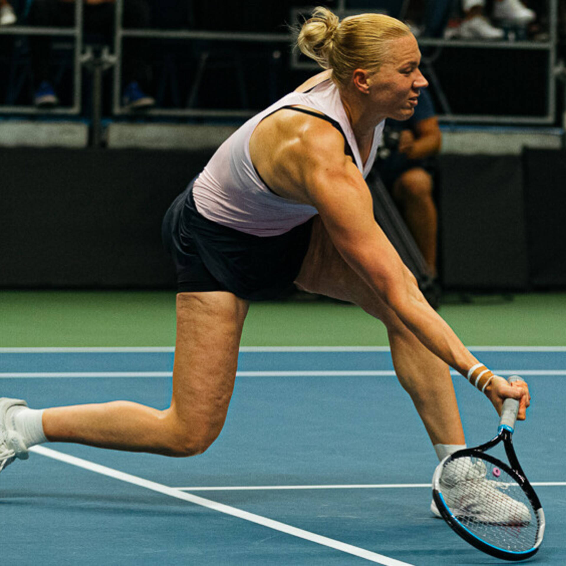 Kaia Kanepi During An Intense Match Background