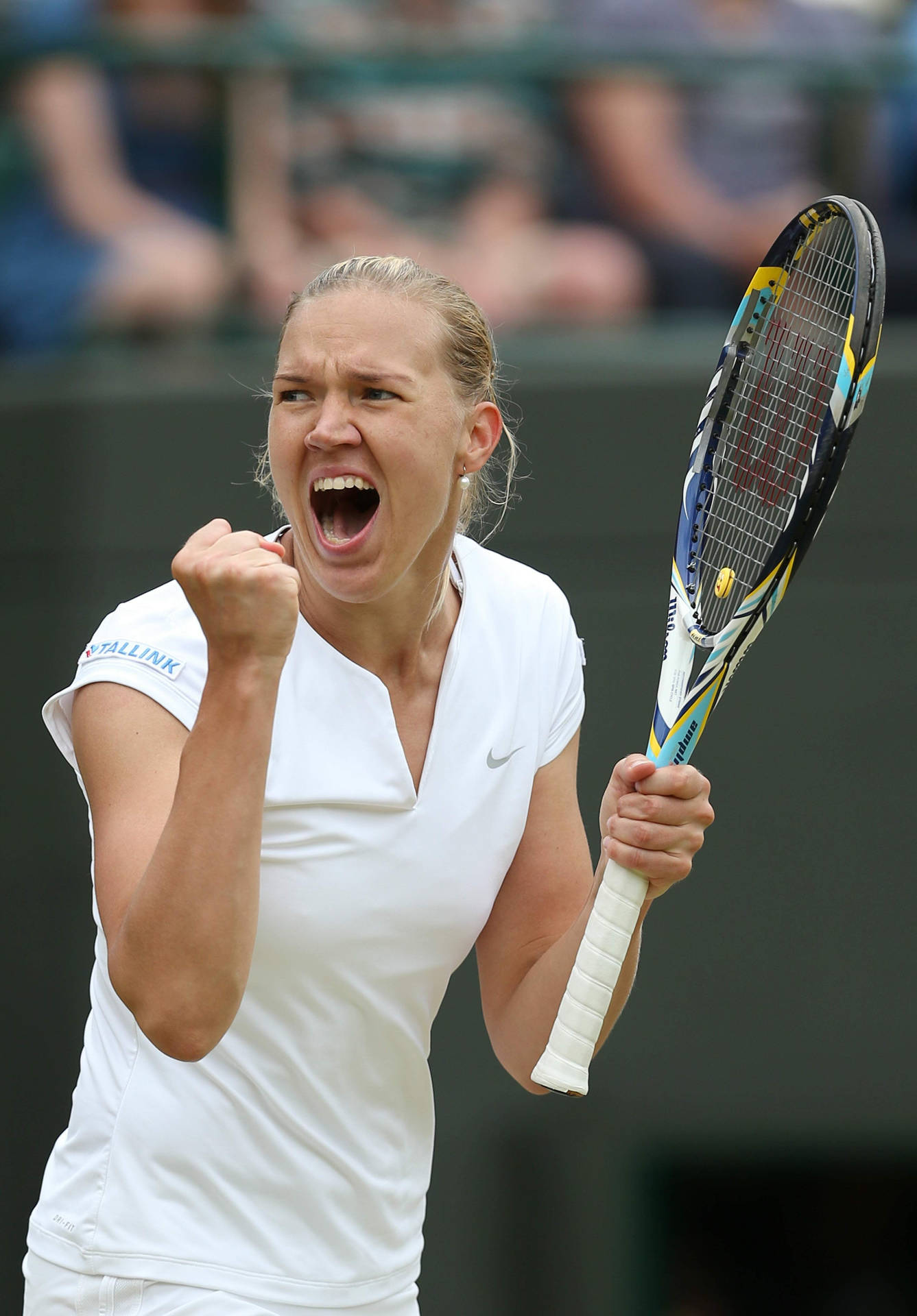 Kaia Kanepi Screaming Happily Background