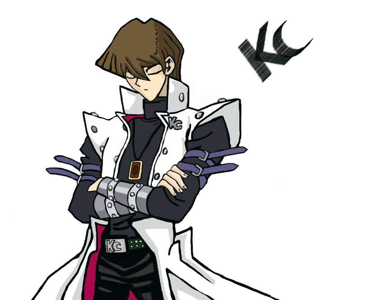 Kaiba With Folded Arms Background