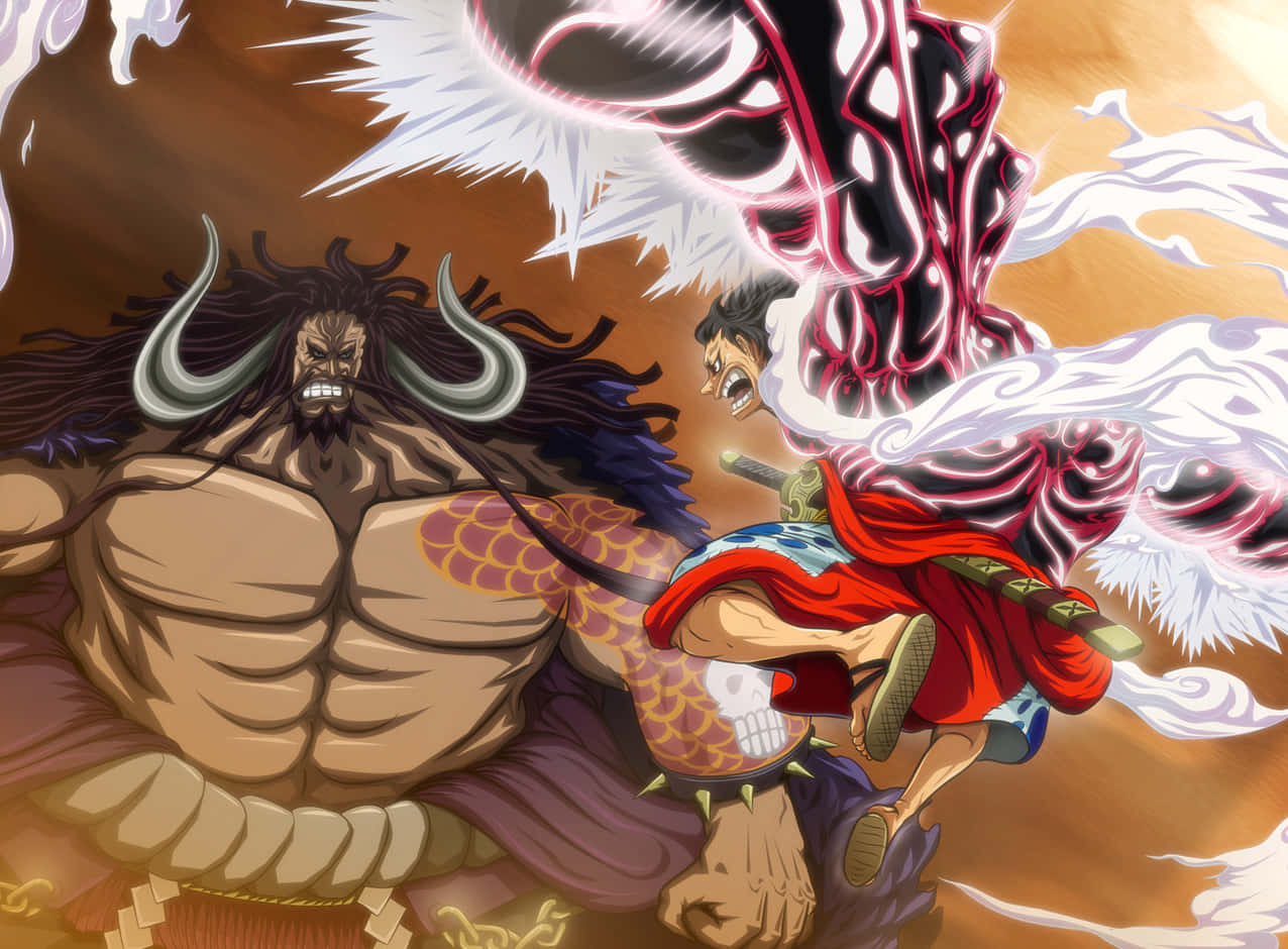 Kaido, The Fearsome Pirate Captain Of The Beast Pirates Background