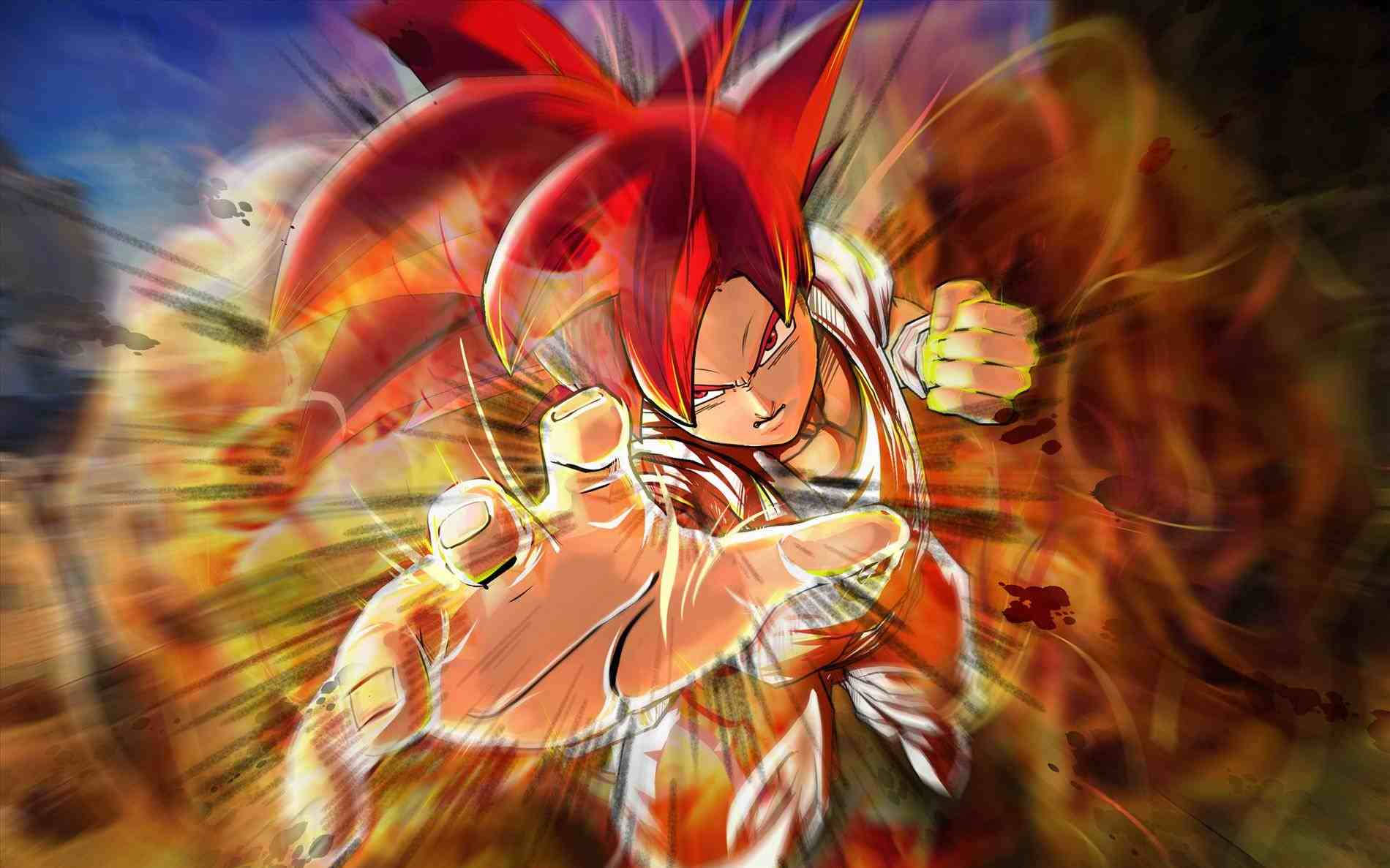 Kaioken Goku Game Art Background
