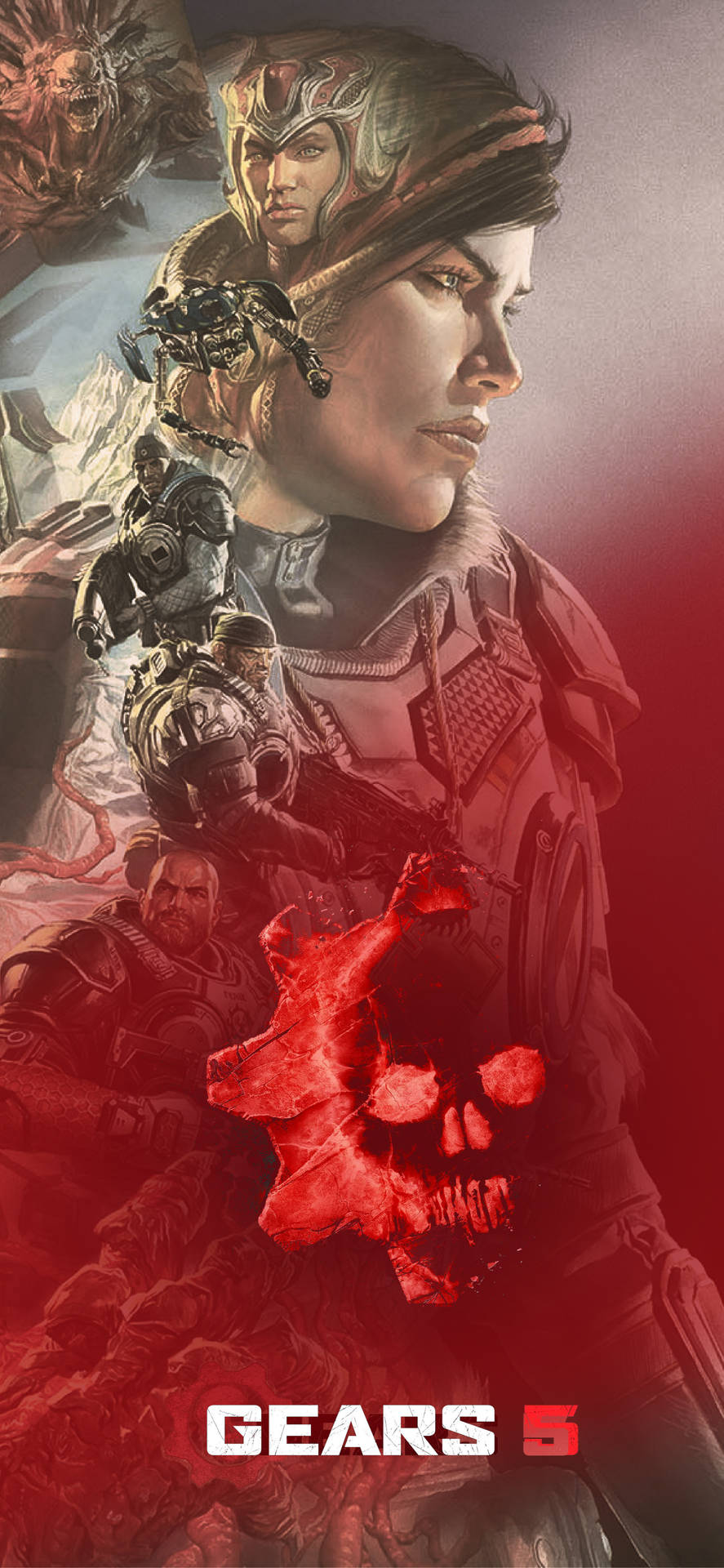 Kait Diaz And Skull Gears 5 Iphone Background