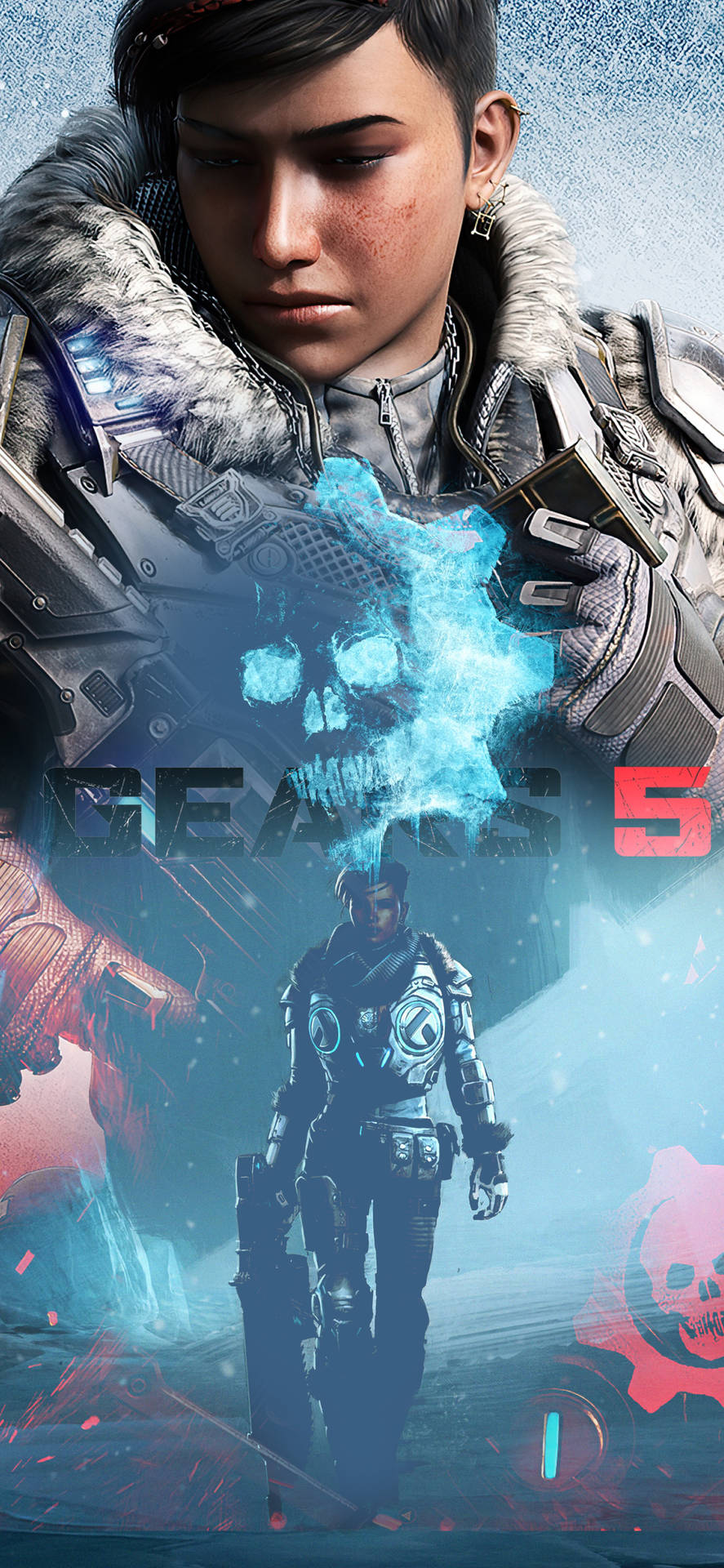 Kait Diaz Of Gears 5 Iphone Background