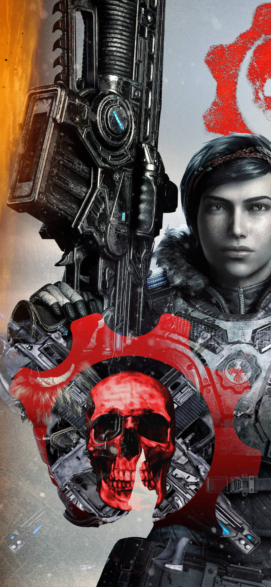 Kait With A Rifle Gears 5 Iphone Background
