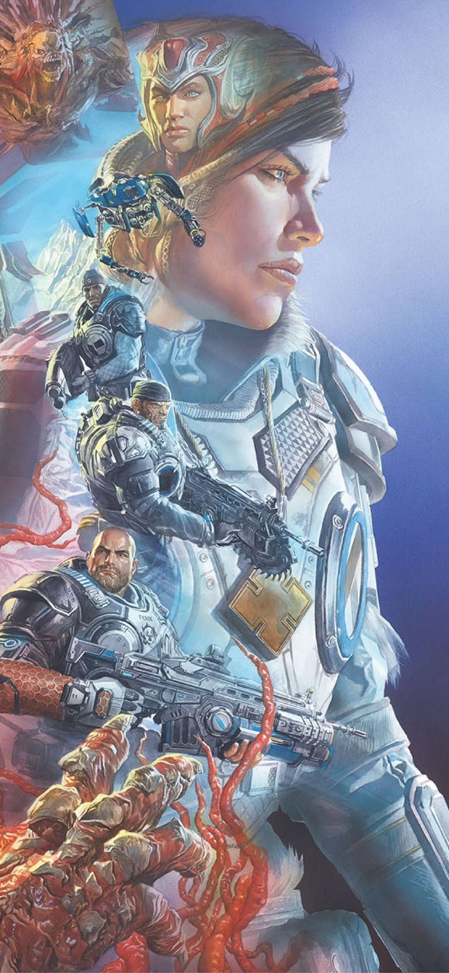 Kait With Cog And Swarm Gears 5 Iphone Background