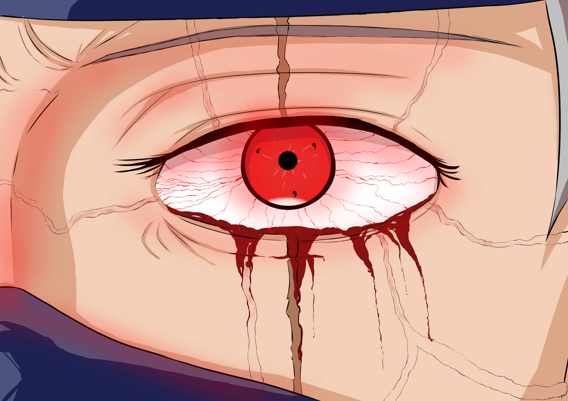 Kakashi 4k Sharingan On Bloody Eye Background