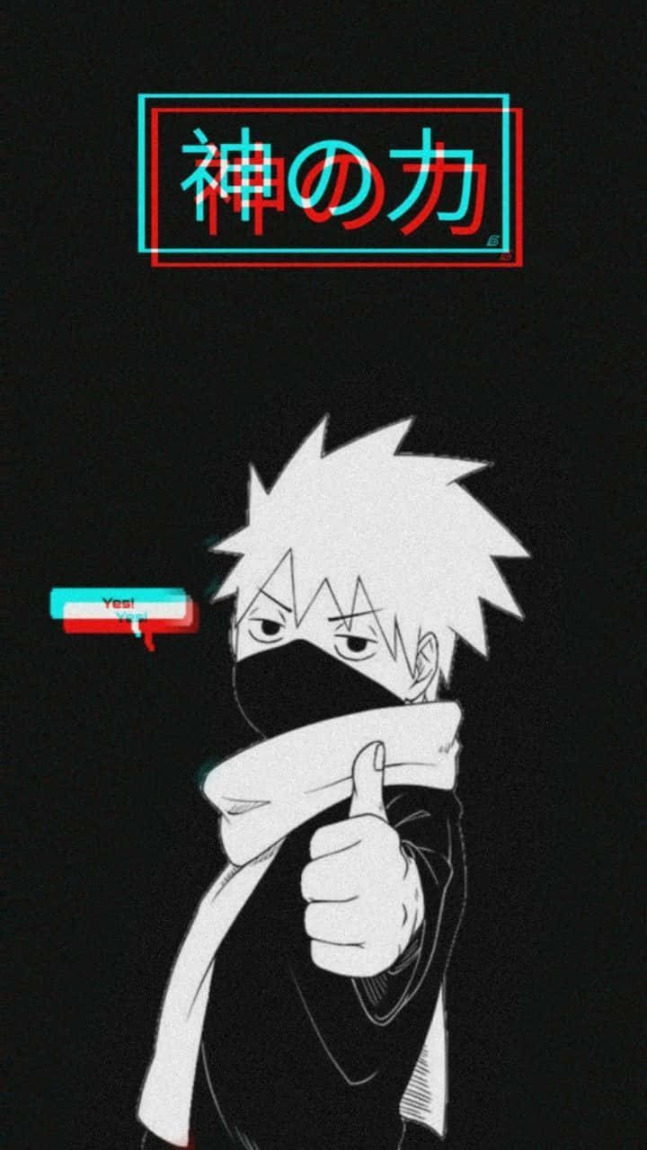 Kakashi Aesthetic On Black Background
