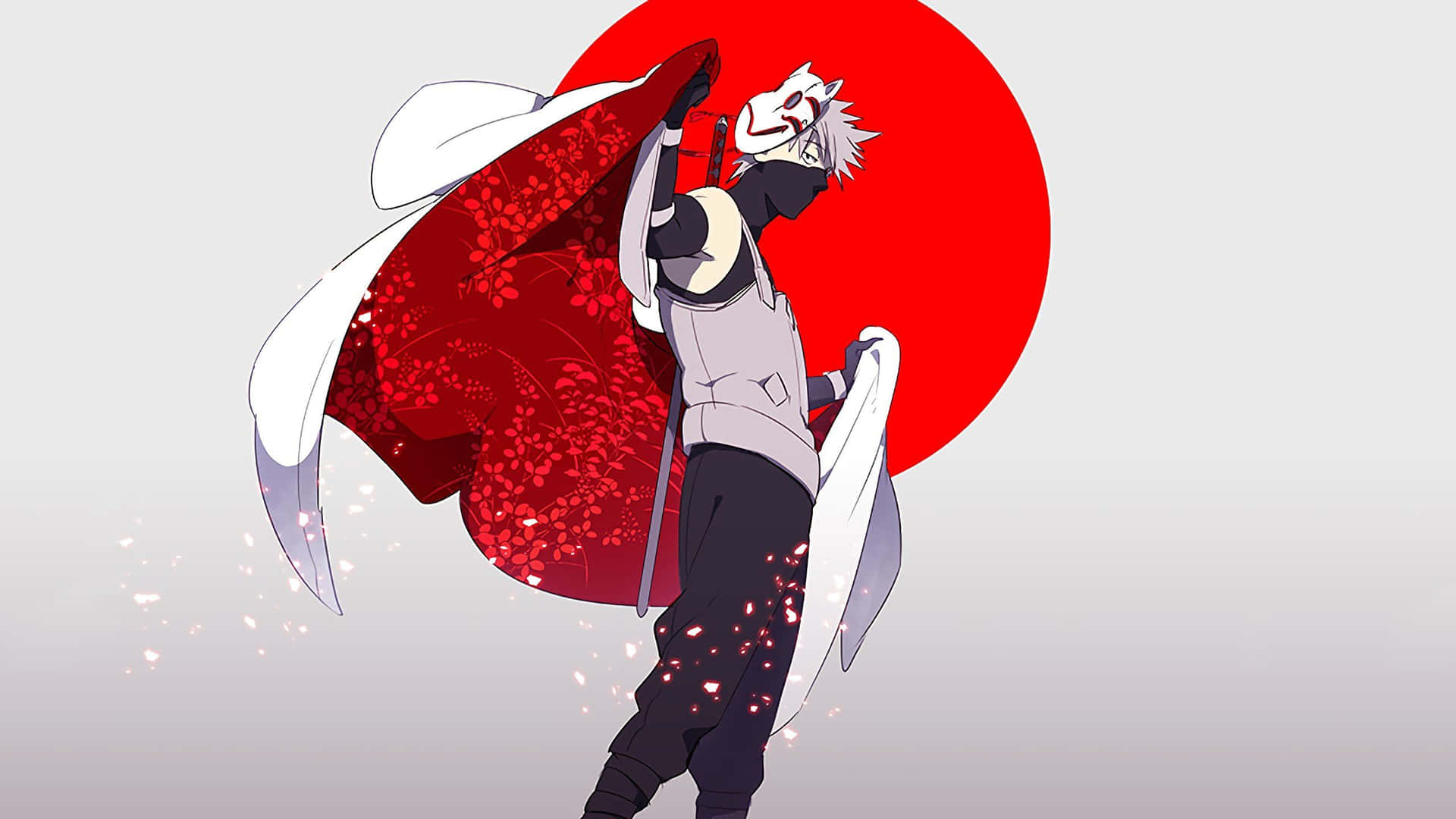 Kakashi Aesthetic Red Circle Background