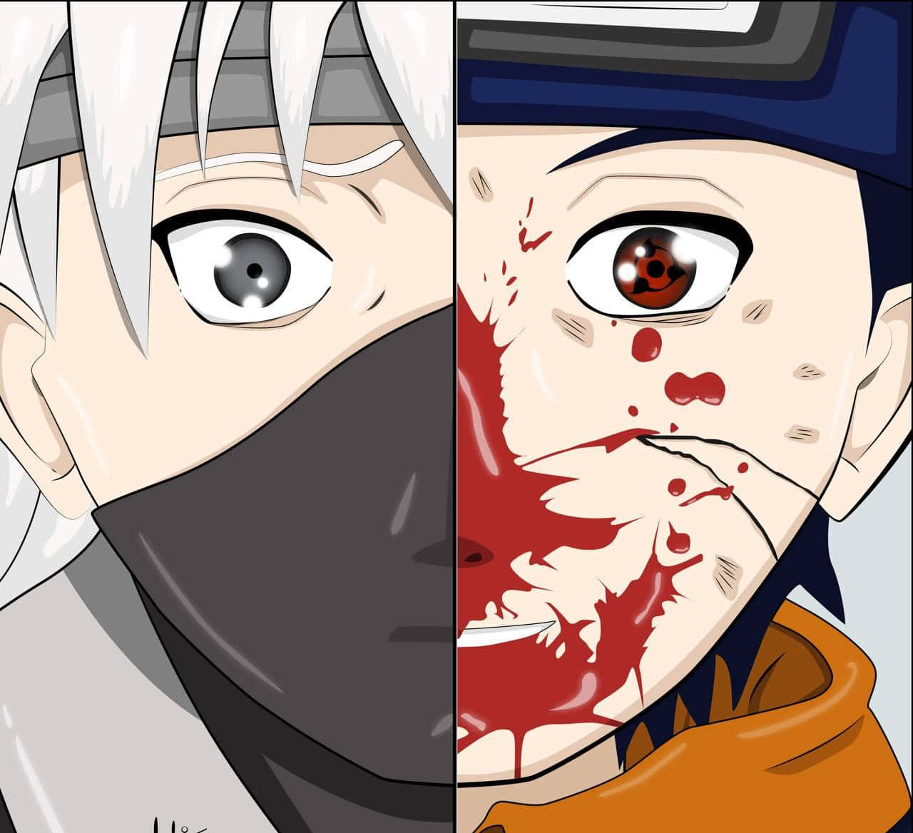 Kakashi And Obito Face