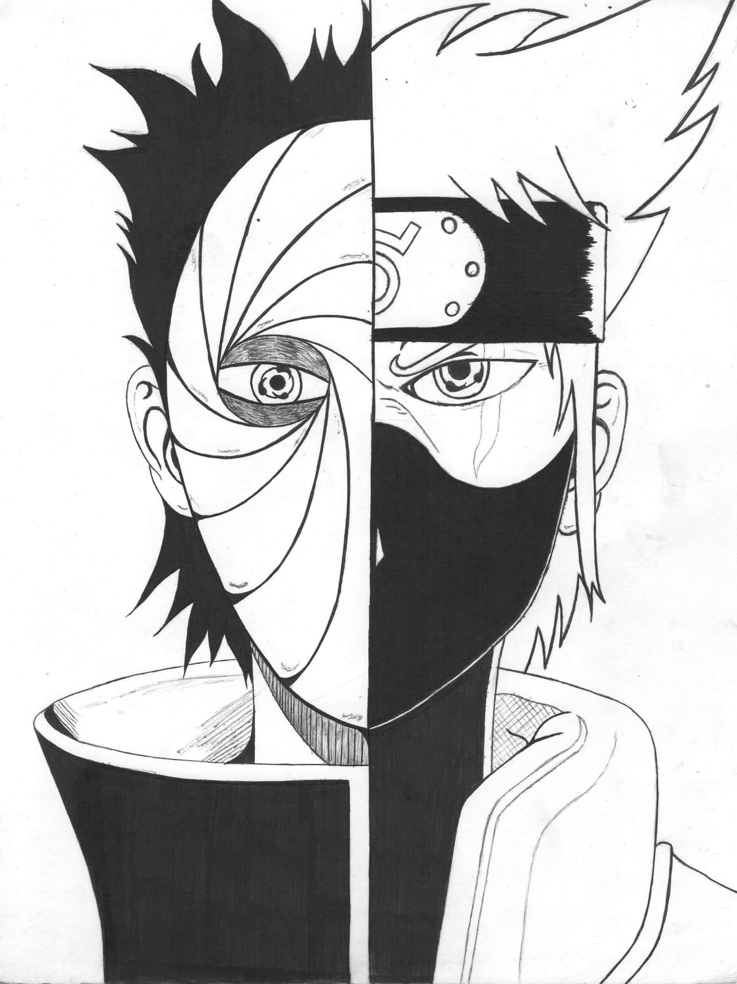 Kakashi And Obito Manga Background
