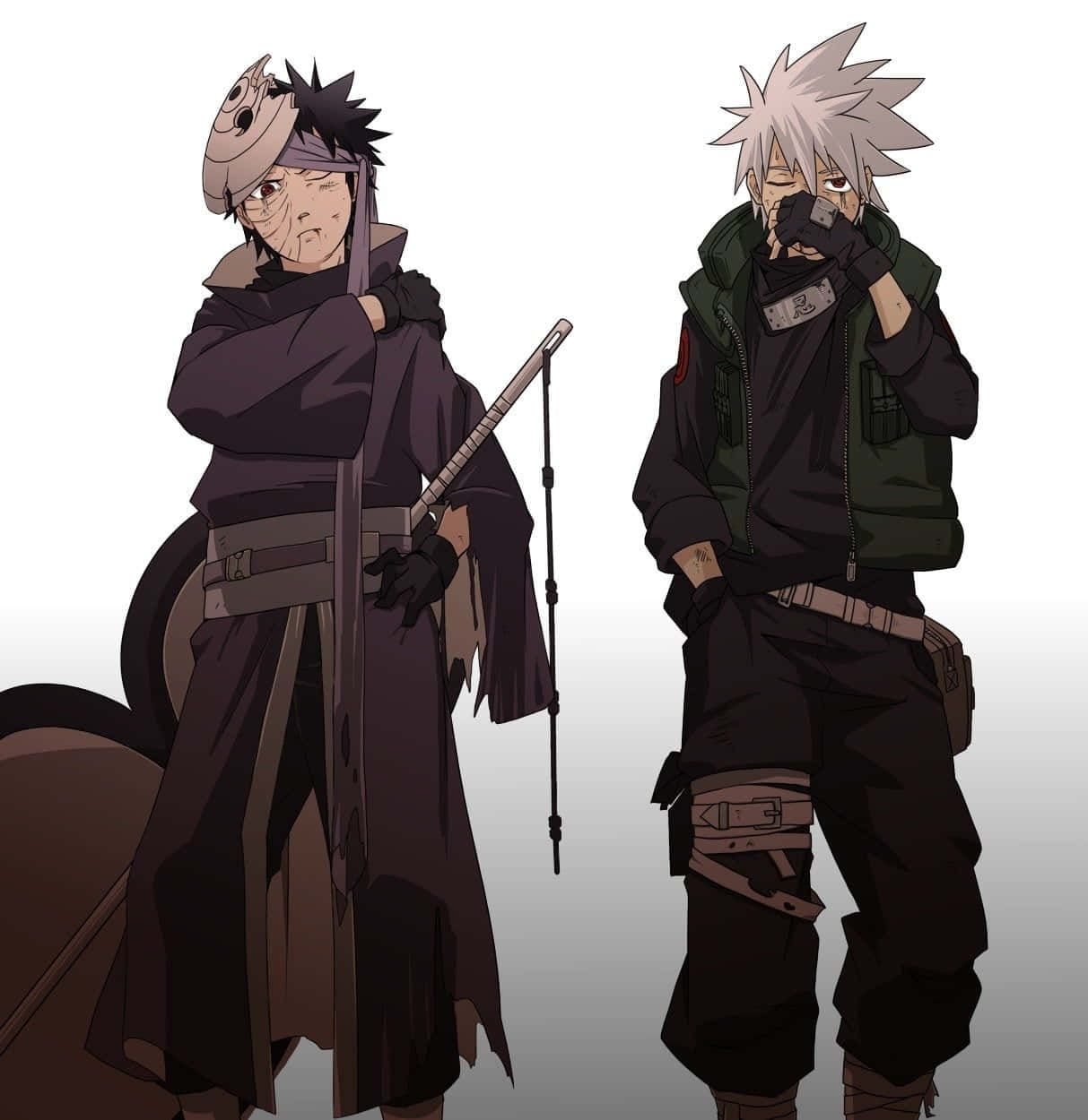 Kakashi And Obito Ninjas Background