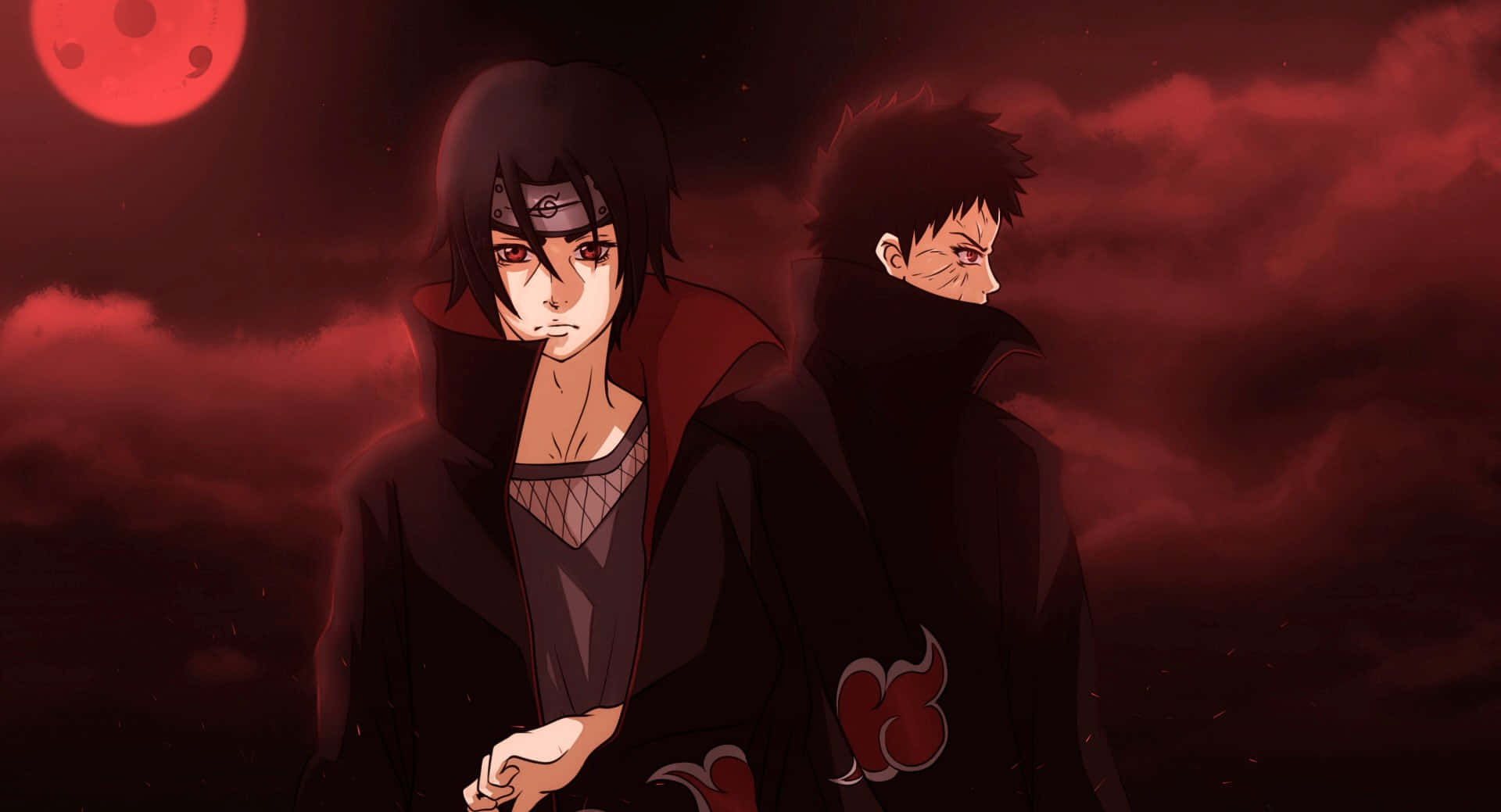 Kakashi And Obito Portrait Background