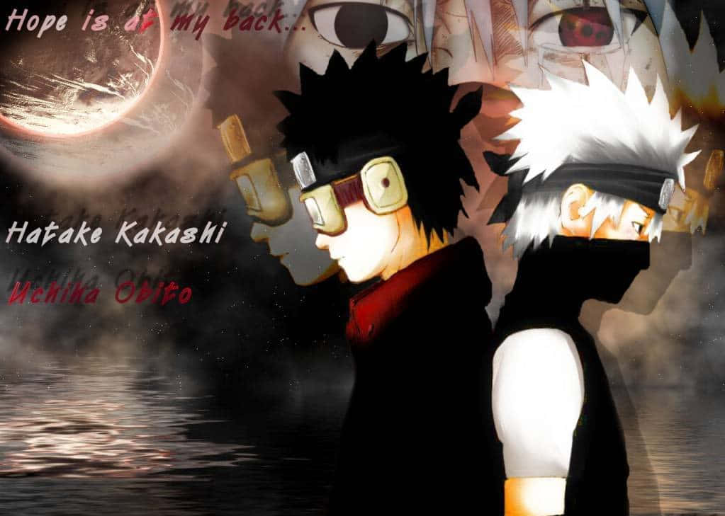 Kakashi And Obito Side By Side Background