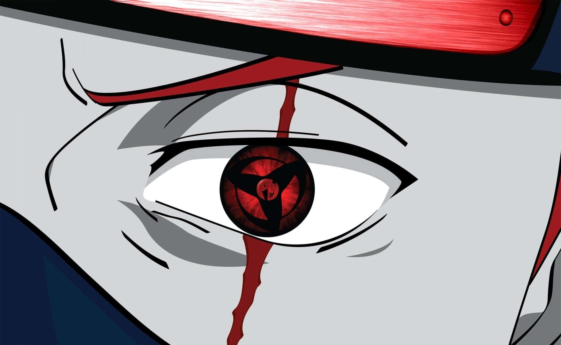 Kakashi Blood-teared Sharingan Background