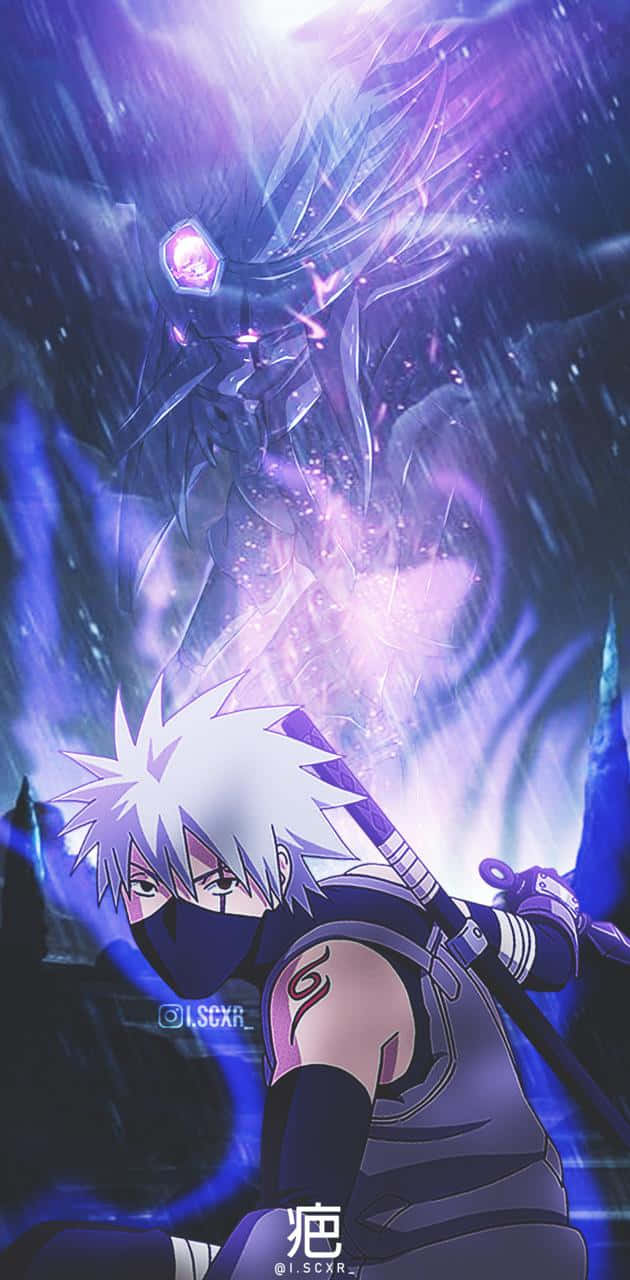 Kakashi Empowered By The Legendary Susanoo Background