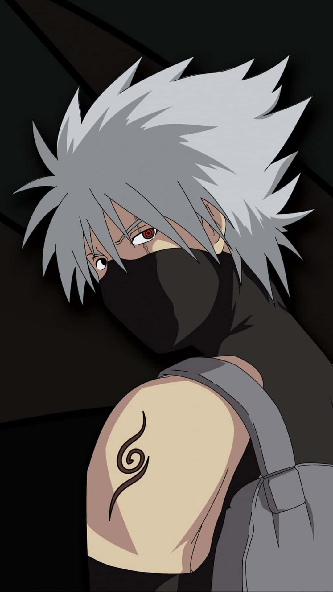 Kakashi_ Hatake_ Closeup_ Naruto_ Anime Background