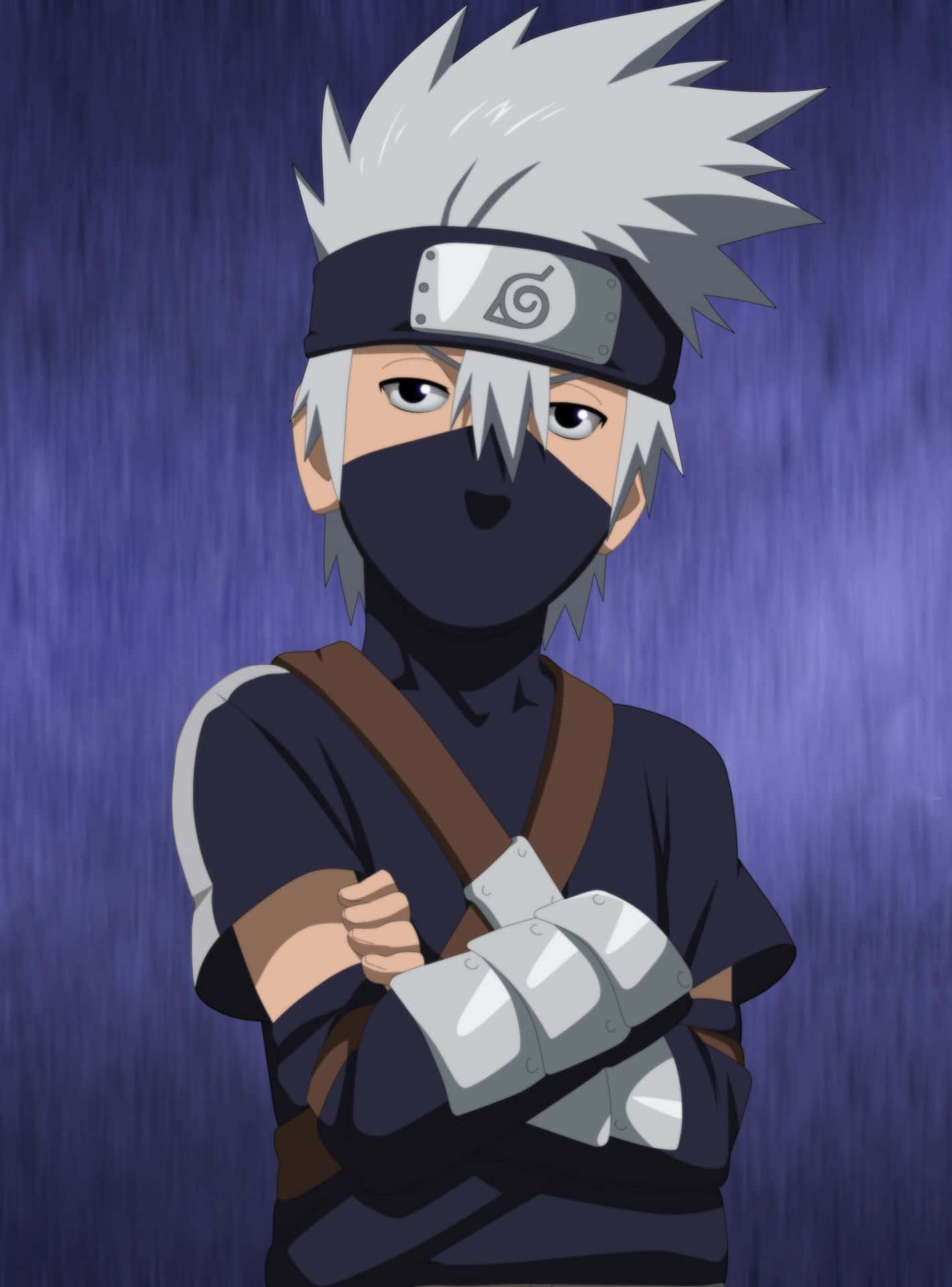 Kakashi Hatake Kid Purple Background Background