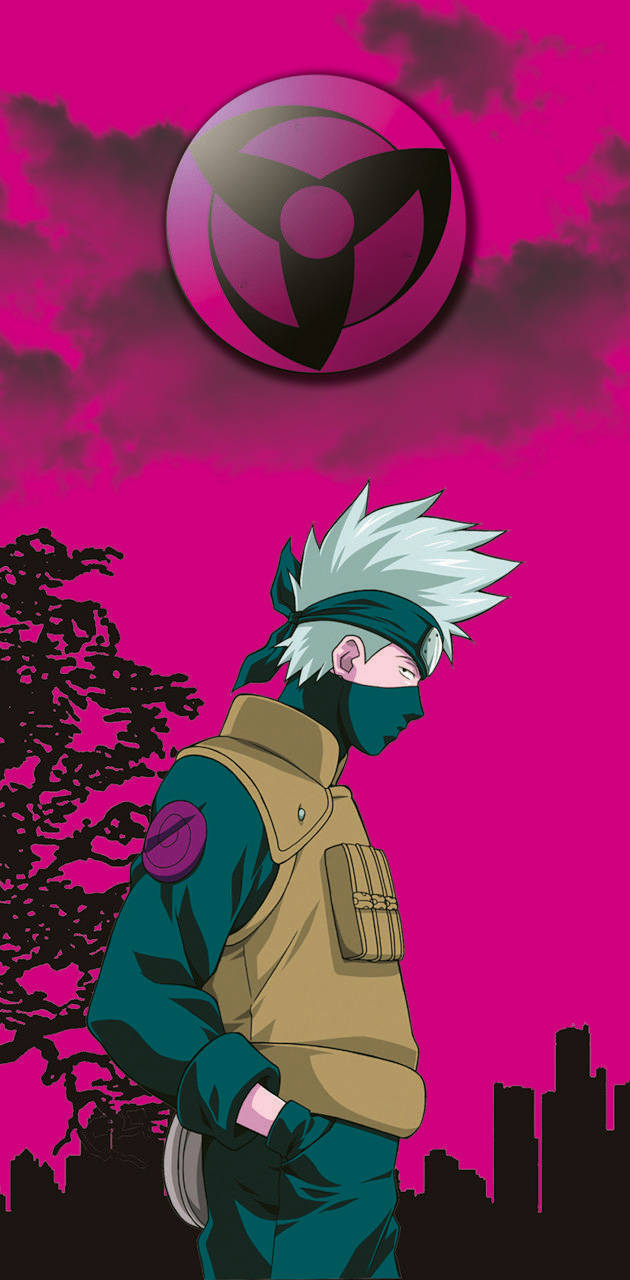 Kakashi Iphone Pink Mangekyo Background