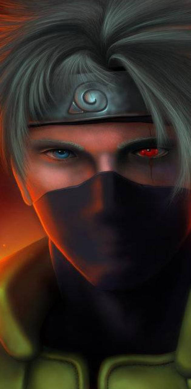 Kakashi Iphone Red Blue Eyes Background