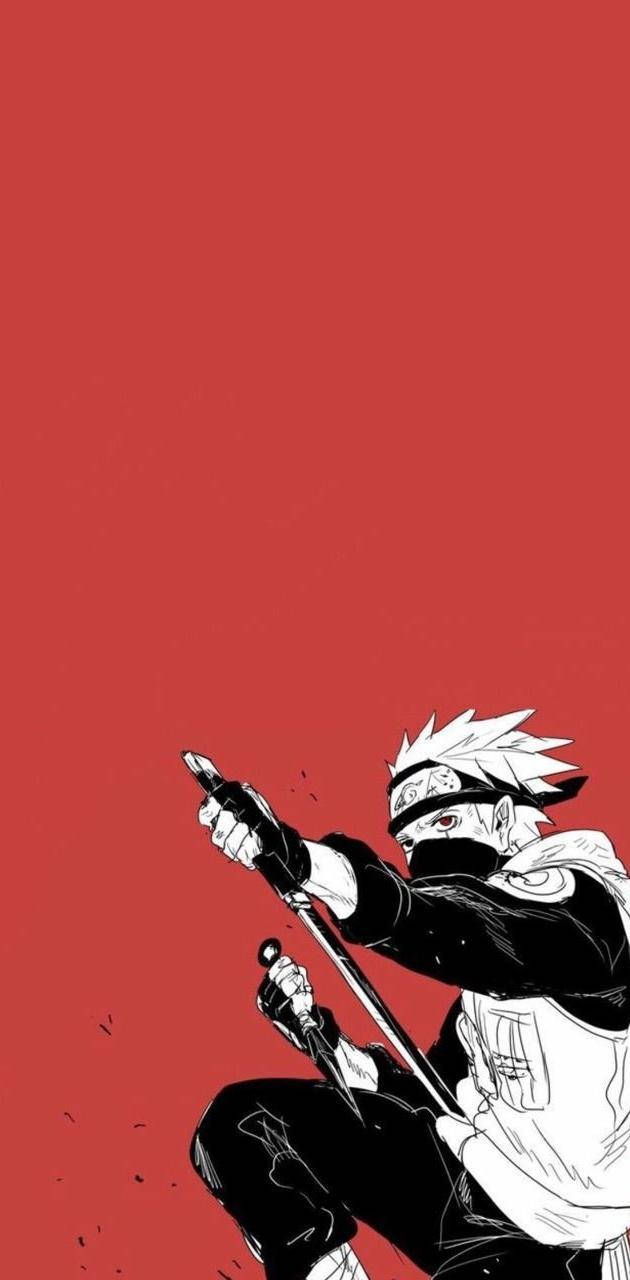 Kakashi Iphone With Sword Background