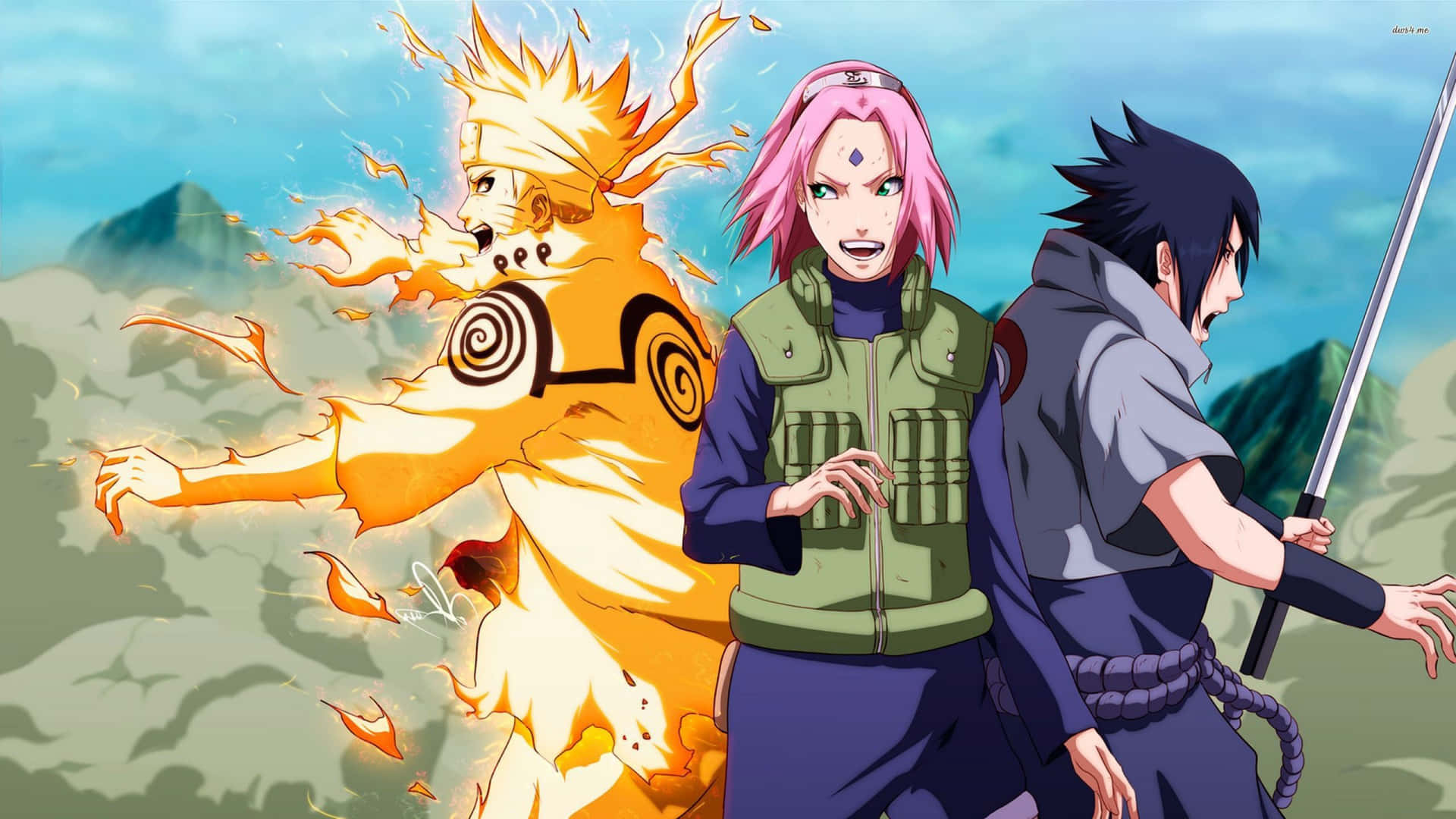 Kakashi, Naruto, Sasuke And Sakura: A Powerful Team Background