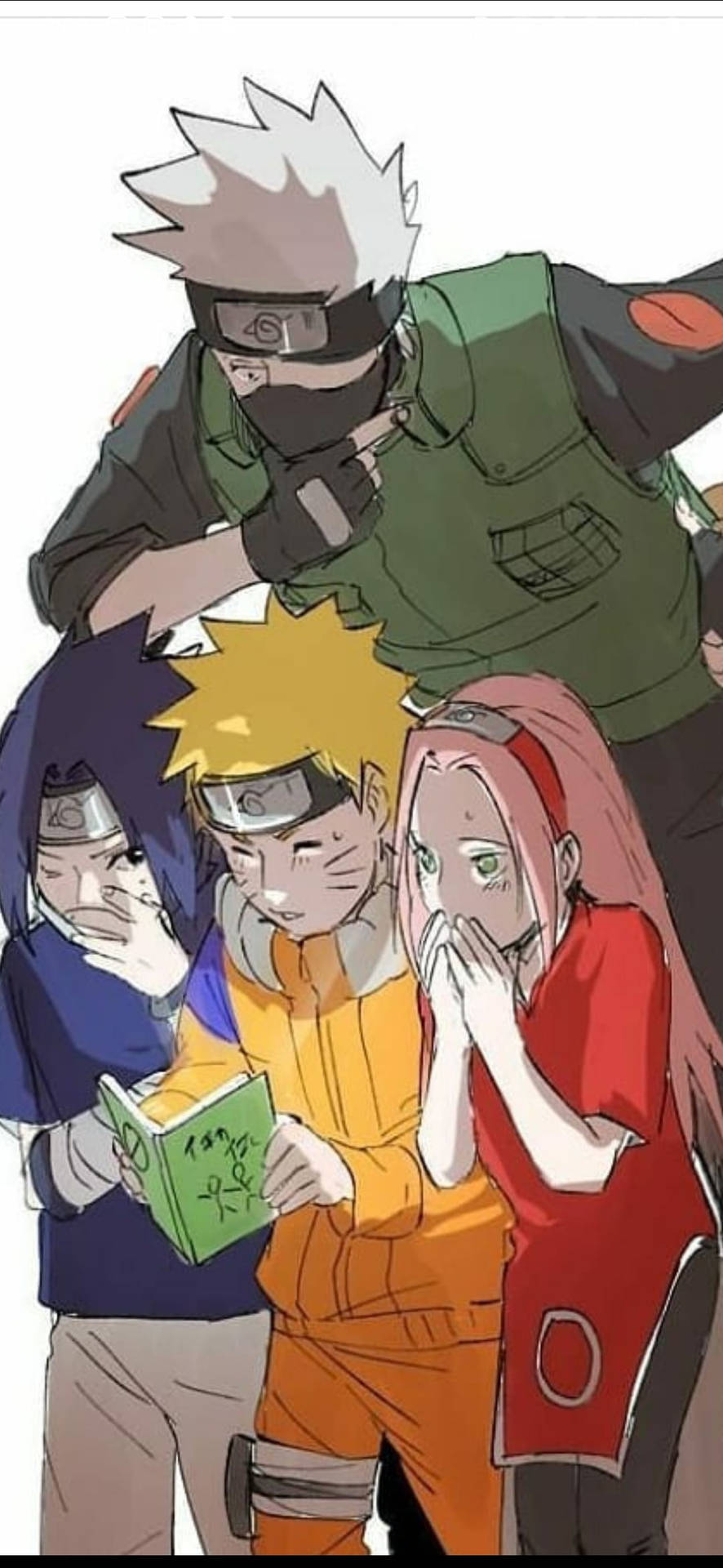 Kakashi Peeping Team 7 Peeping Naruto Iphone Background