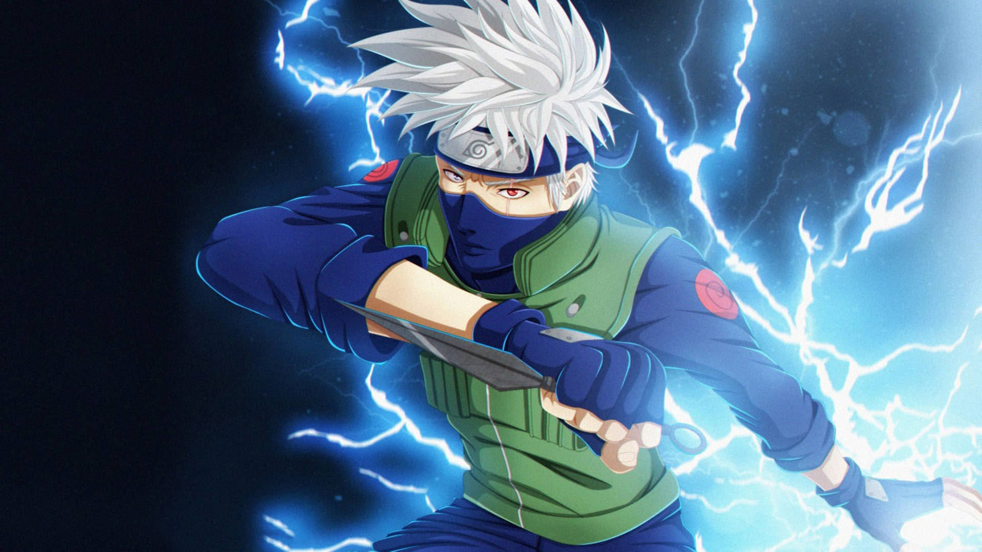 Kakashi Pfp Lightning Bolt Background
